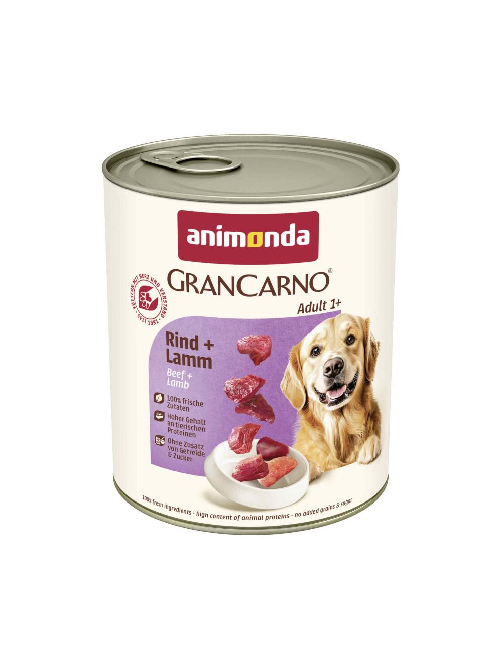 ANIMONDA Grancarno Adult Dog smak: Wołowina + jagnięcina 800g