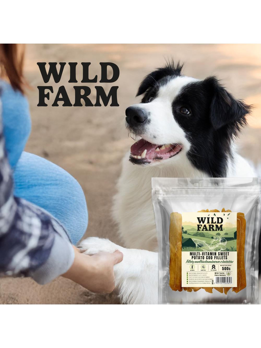 WILD FARM filety multiwitaminowe z batatów 500g przysmak dla psa