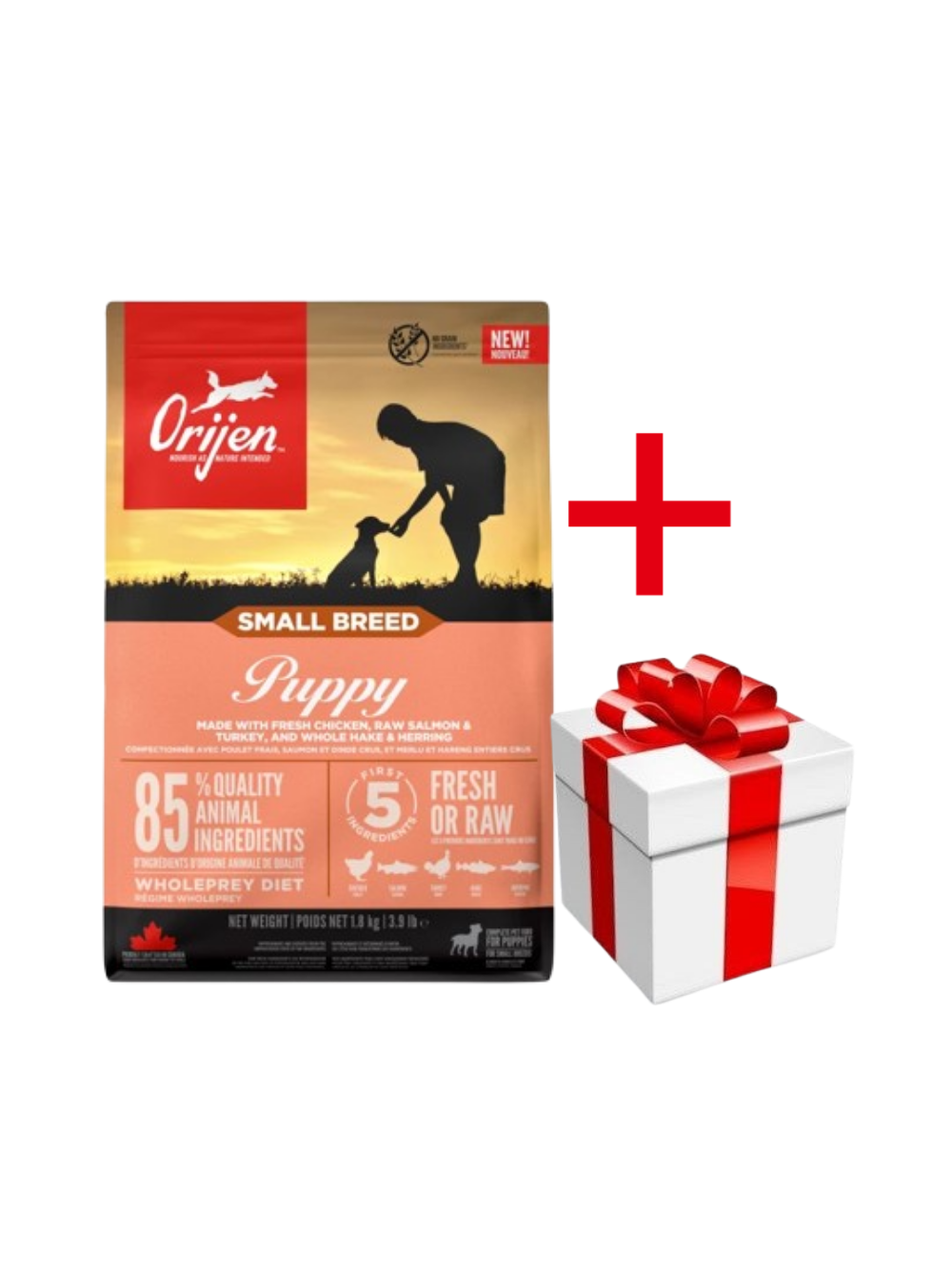 ORIJEN  SMALL BREED PUPPY 1,8 KG+ niespodzianka dla psa GRATIS!
