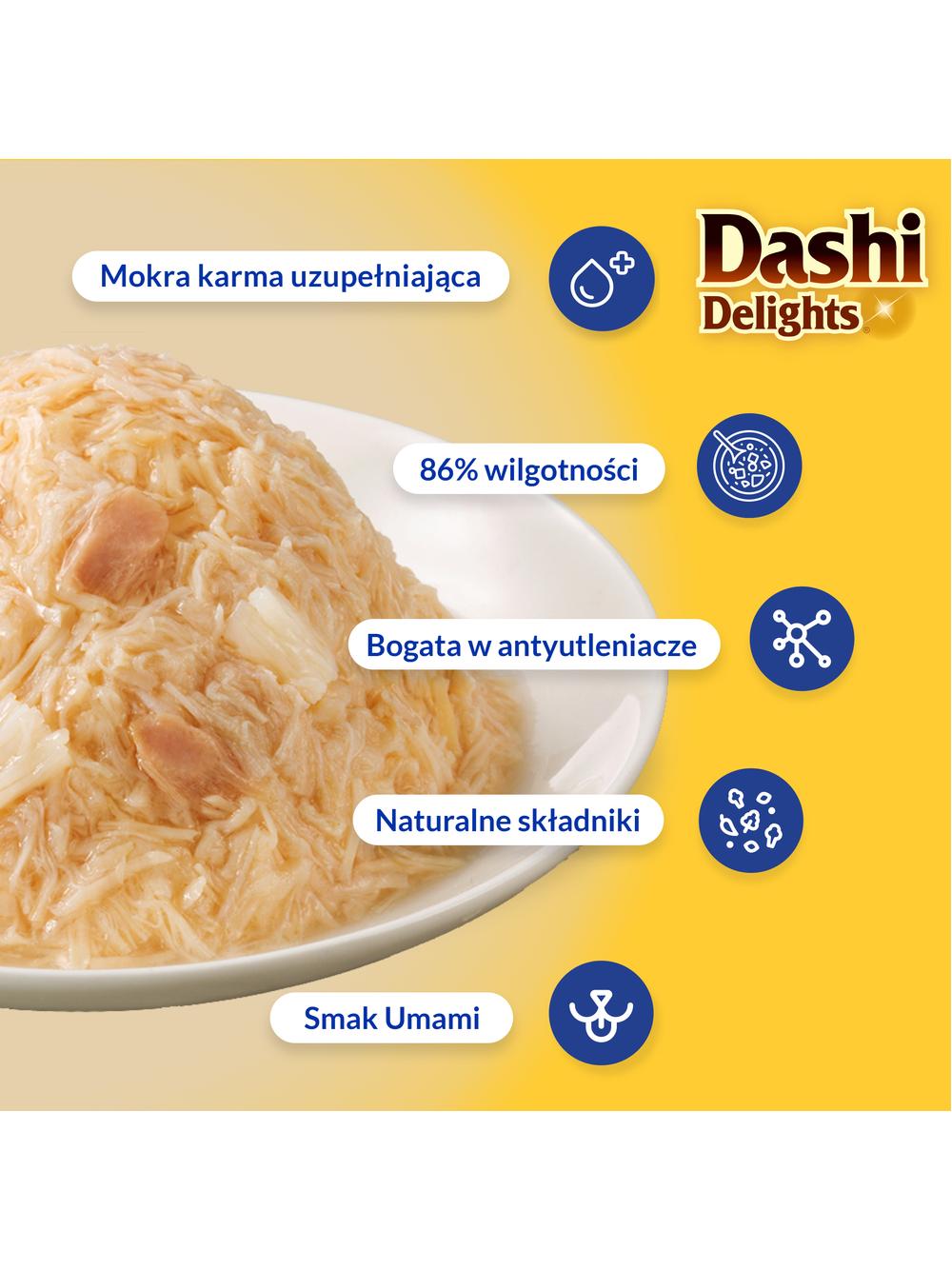 INABA Dashi Delights Delicate Flakes Chicken with Tuna & Salmon Recipe 24x40g