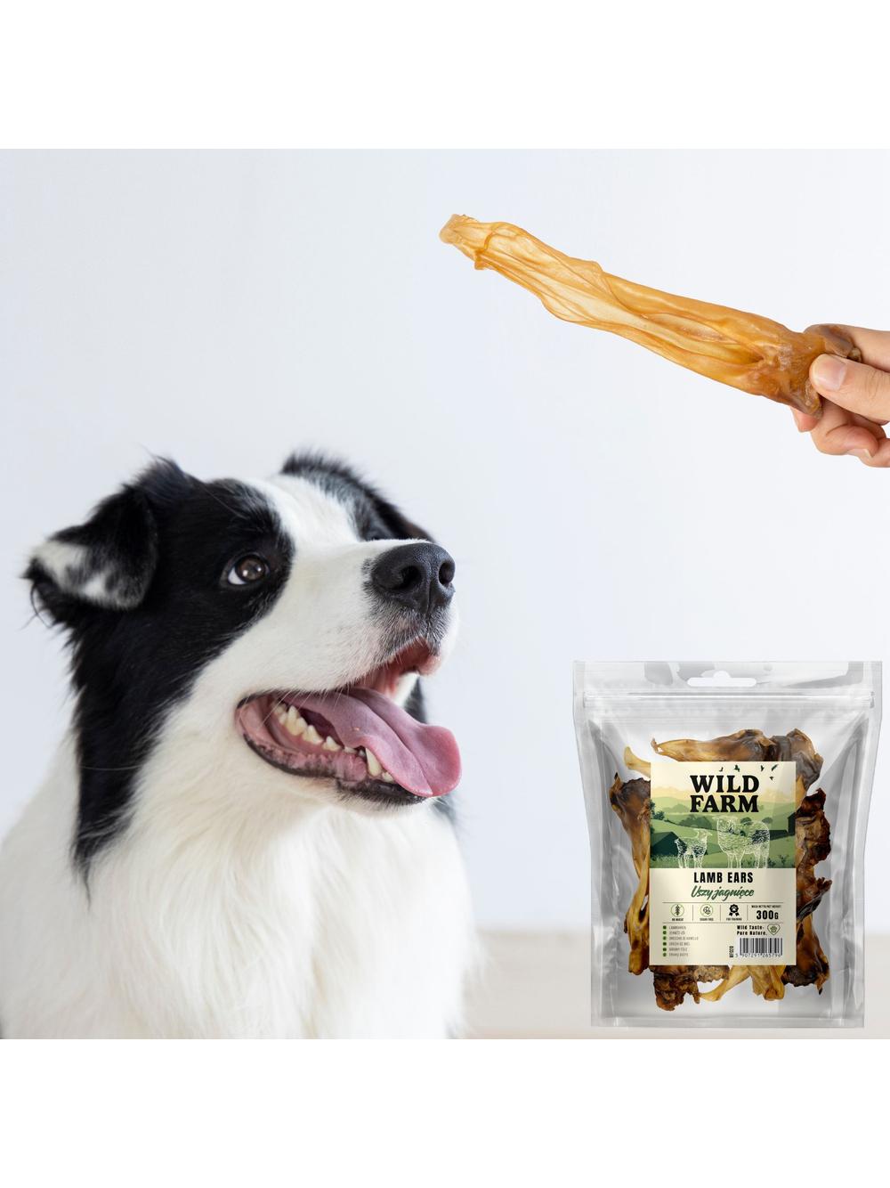 WILD FARM uszy jagnięce 300g przysmak dla psa