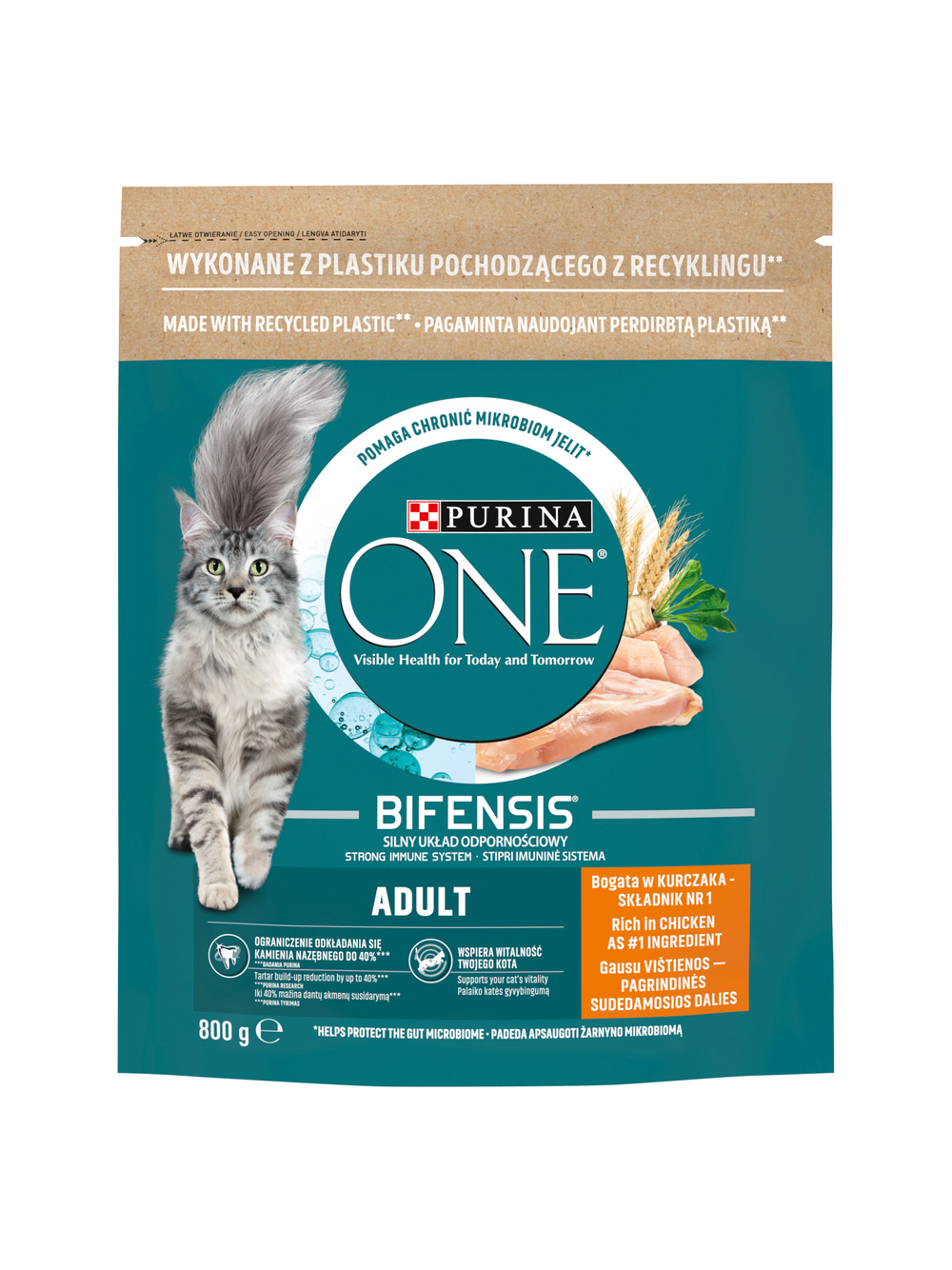 Purina One Cat Adult Karma z kurczakiem dla kota 800g