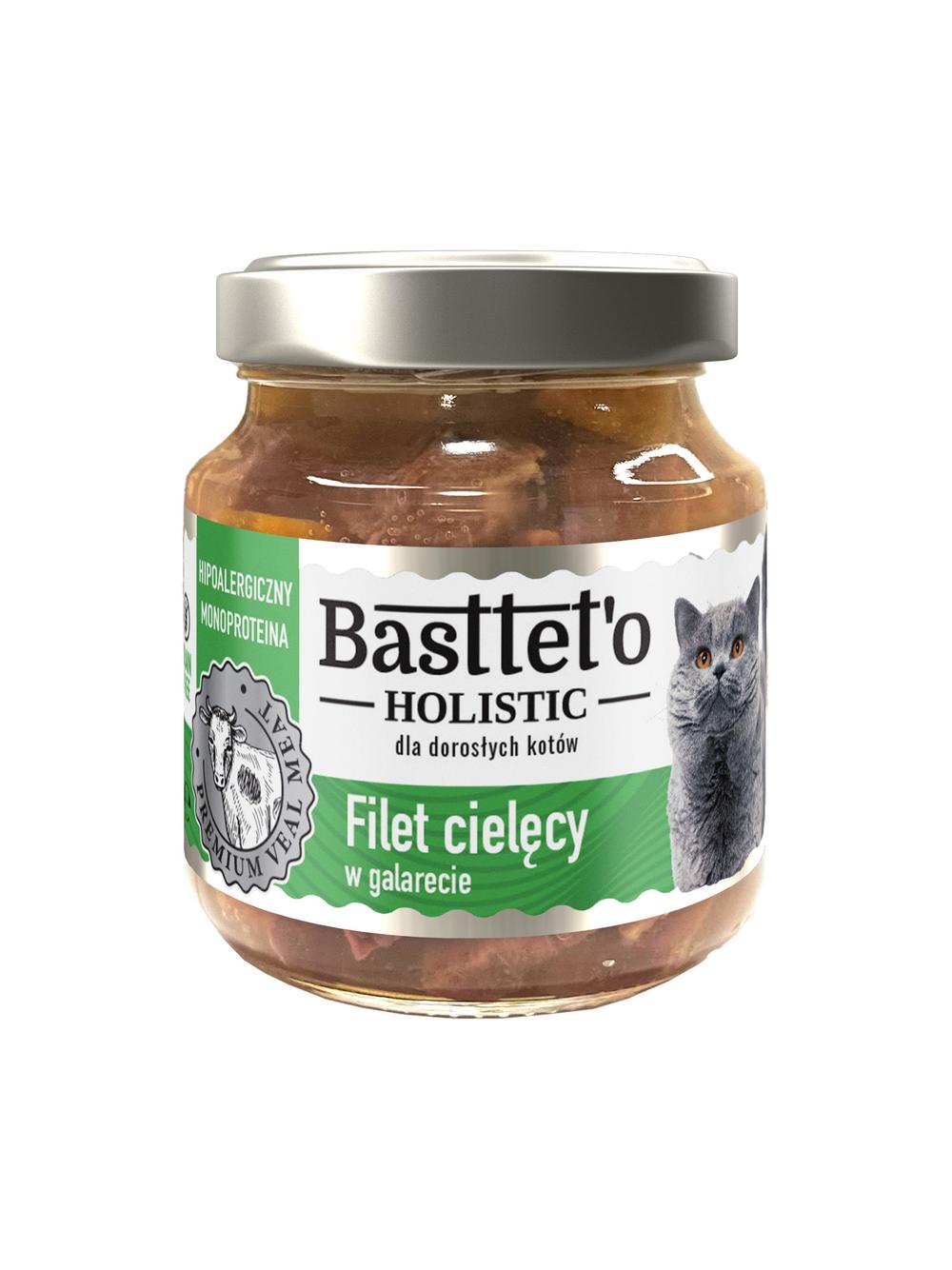 Basttet'o Holistic filet cielęcy w galarecie dla kotów 130g