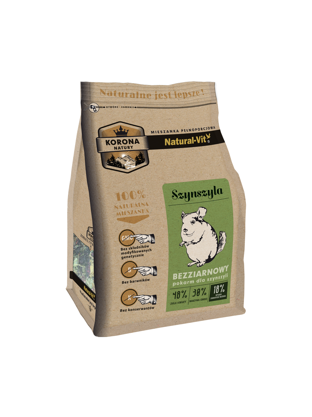 KORONA NATURY Natural-Vit pokarm dla szynszyli 750g