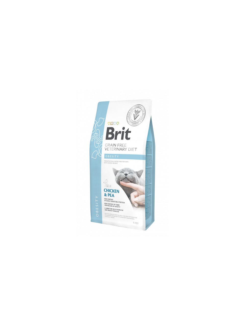 Brit gf veterinary diets cat Obesity 5kg / Opakowanie uszkodzone (8458) !!!