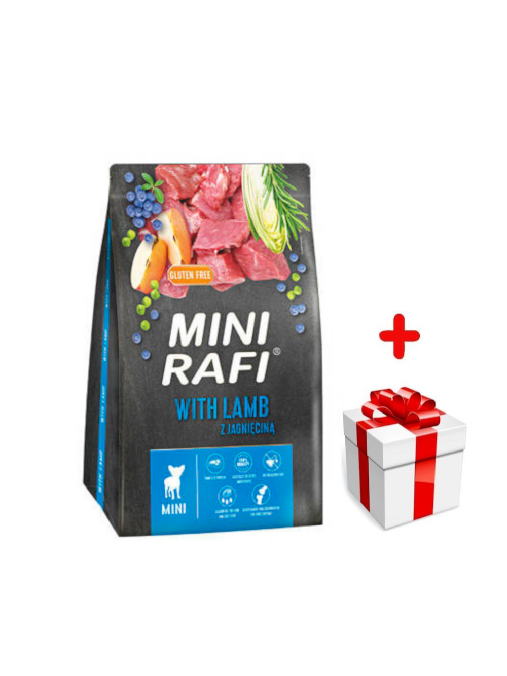 DOLINA NOTECI Rafi Mini  karma sucha dla psa z jagnięciną 3kg + niespodzianka dla psa GRATIS!