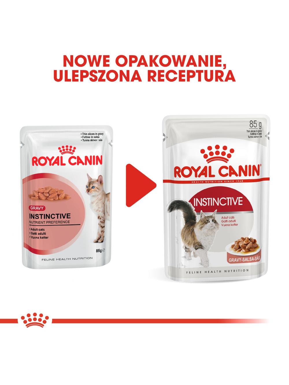 ROYAL CANIN  Instinctive 12x85g w sosie karma mokra w sosie dla kotów dorosłych, wybrednych