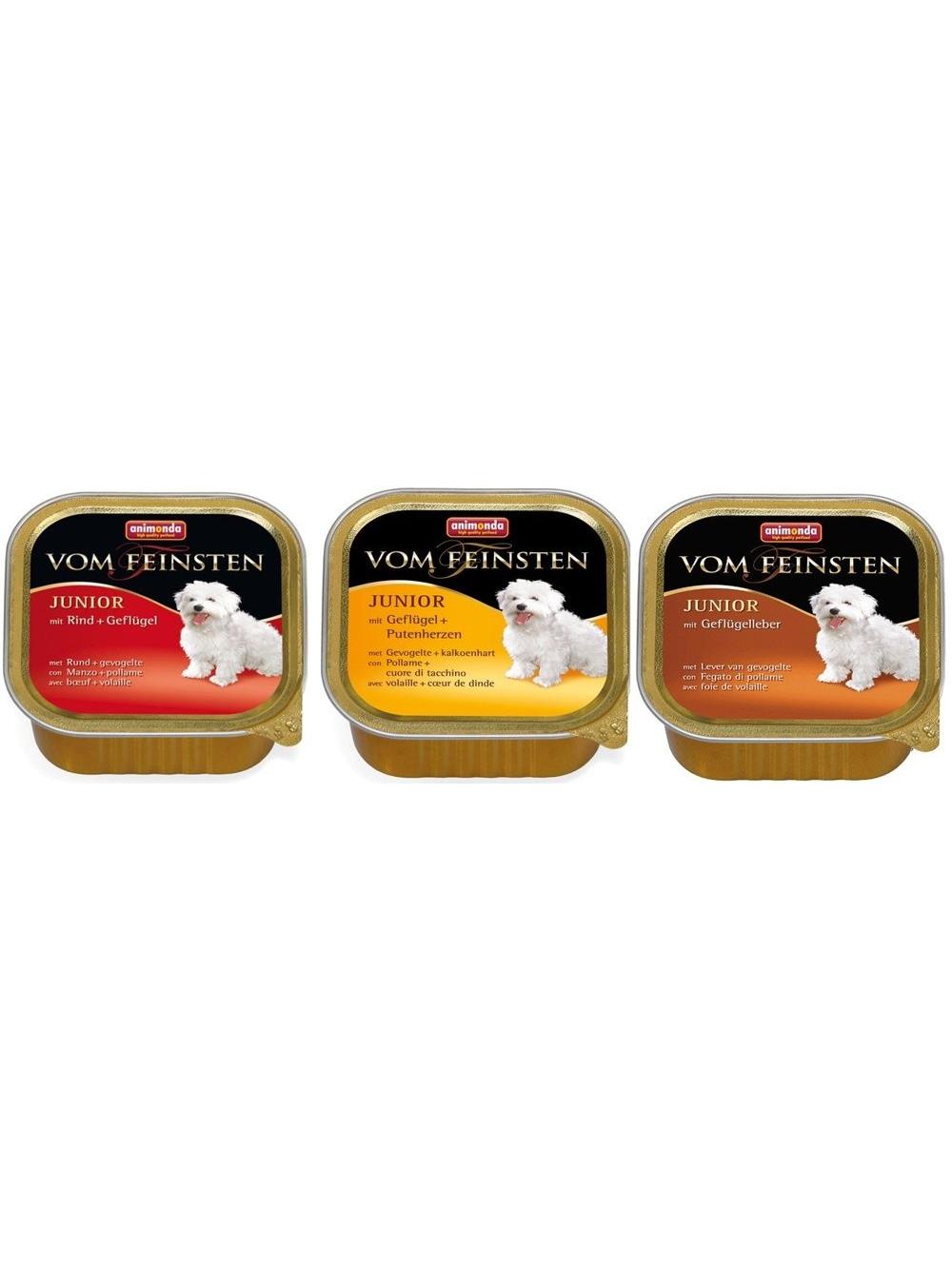ANIMONDA Dog Vom Feinsten Junior MIX Smaków 6 x 150g