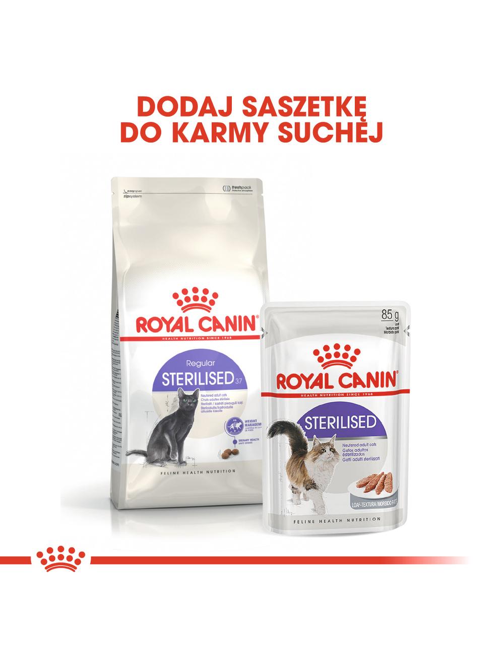 ROYAL CANIN  Sterilised 4kg karma sucha dla kotów dorosłych, sterylizowanych + niespodzianka dla kota GRATIS!