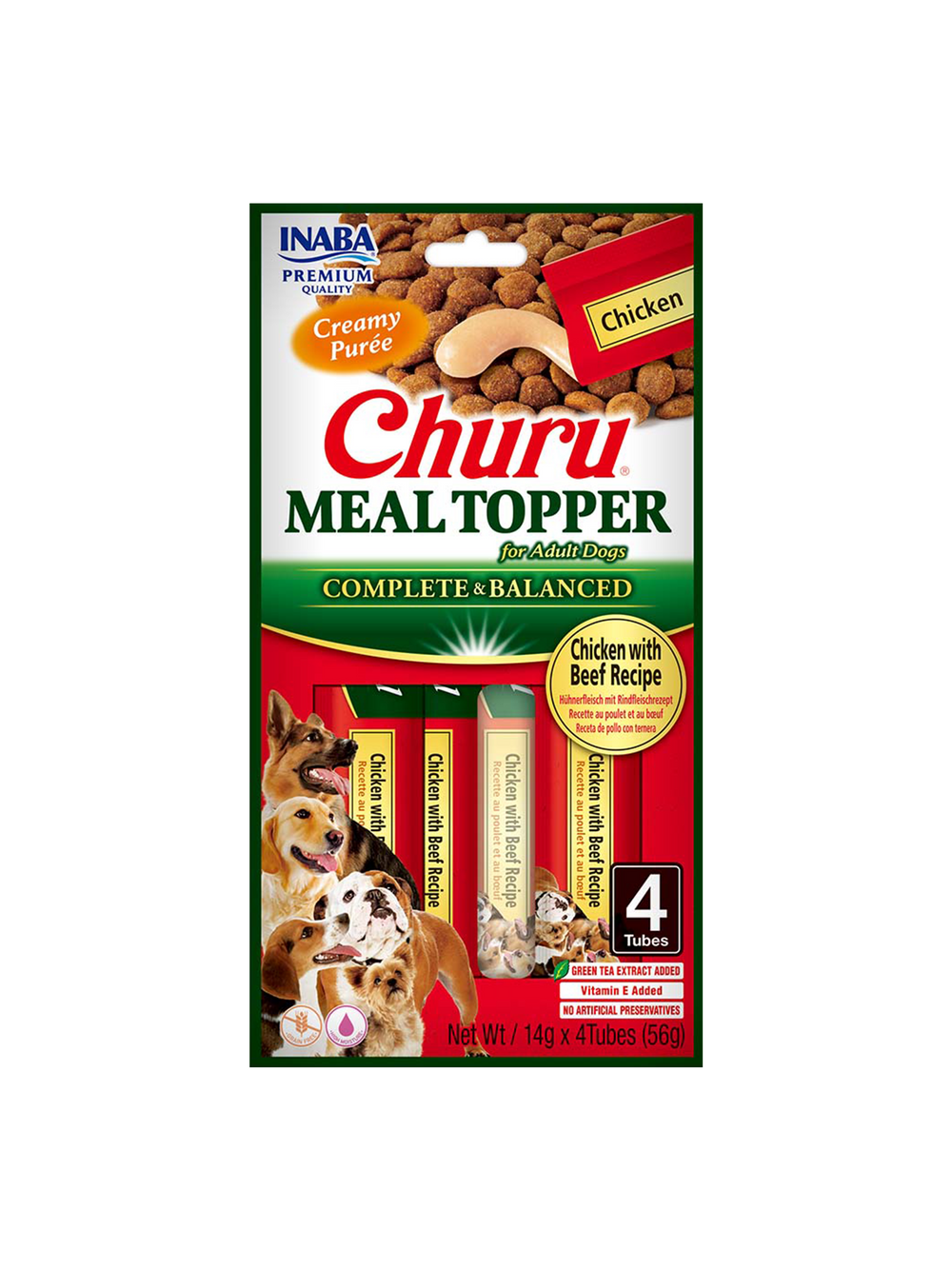 INABA  Dog Meal Topper Chicken With Beef Recipe 4x14 (56g)