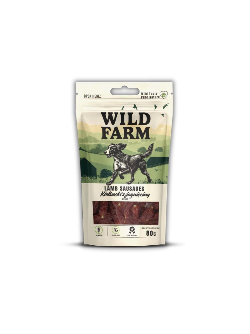 WILD FARM kiełbaski z jagnięciny 80g przysmak dla psa