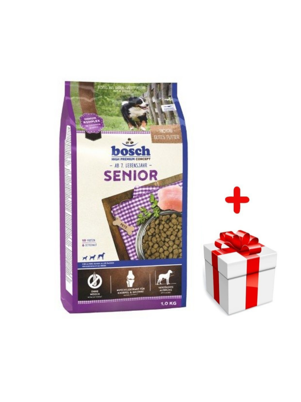 Bosch Senior 1kg  + niespodzianka dla psa GRATIS