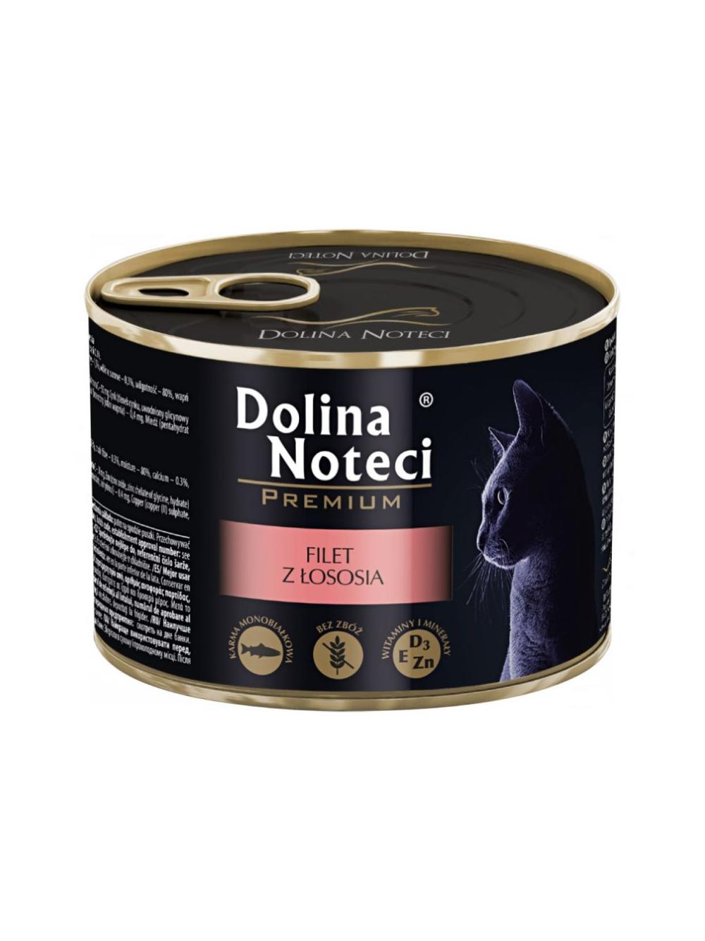 DOLINA NOTECI Premium dla kota filet z łososia  185g