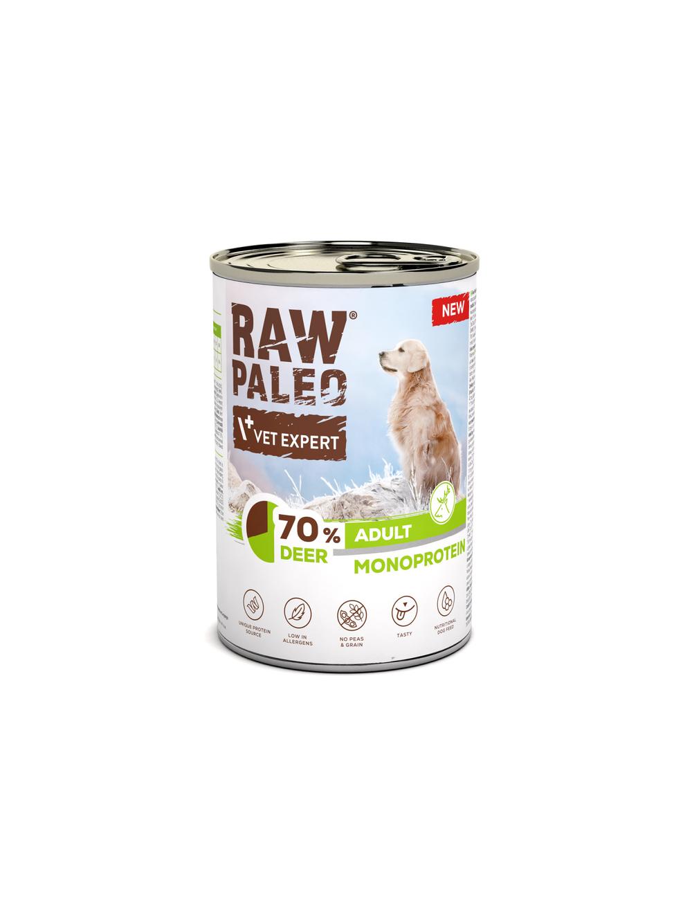 Vetexpert Raw Paleo Monoprotein Adult Deer 6x400g