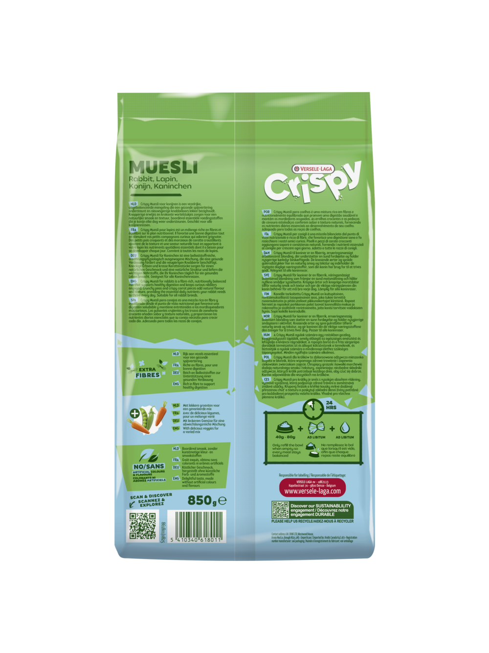VERSELE-LAGA Crispy Muesli - Rabbits 2,5 kg