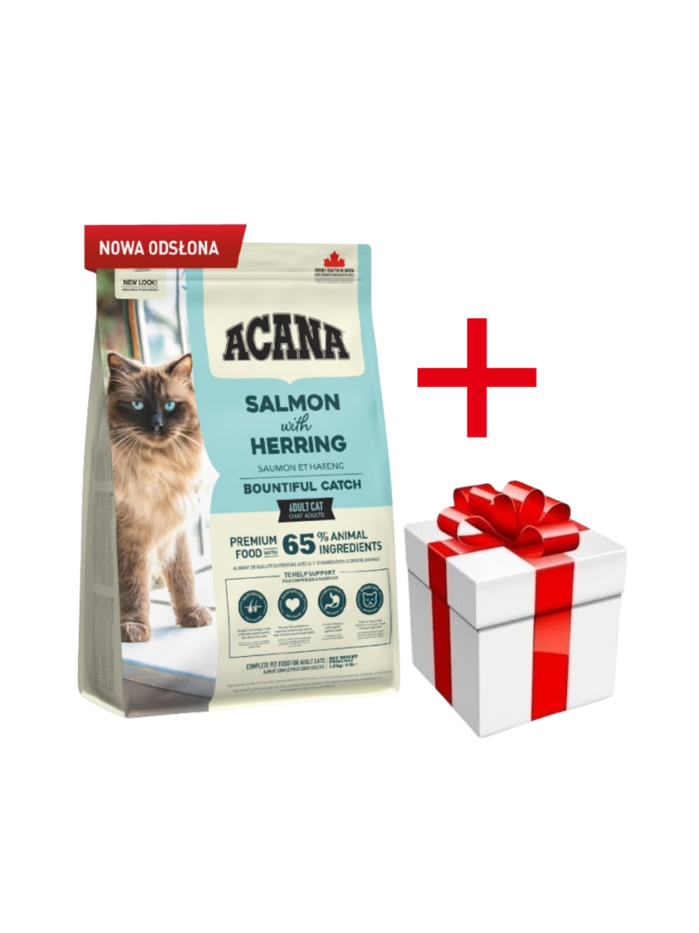 ACANA Bountiful Catch Cat 1,8kg + niespodzianka dla kota GRATIS!
