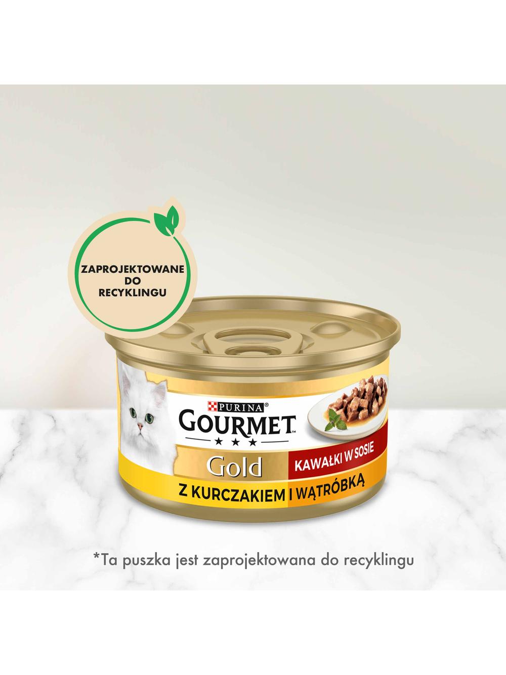 Purina Gourmet Gold kurczak/ wątróbka w sosie 48x85g