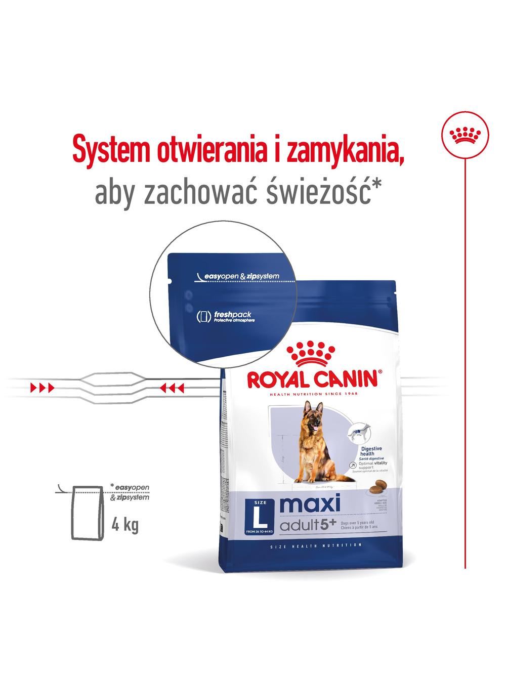 ROYAL CANIN Maxi Adult 5+ 15kg karma sucha dla psów starszych, od 5 do 8 roku życia, ras dużych / Opakowanie uszkodzone (8768,8995)!!!