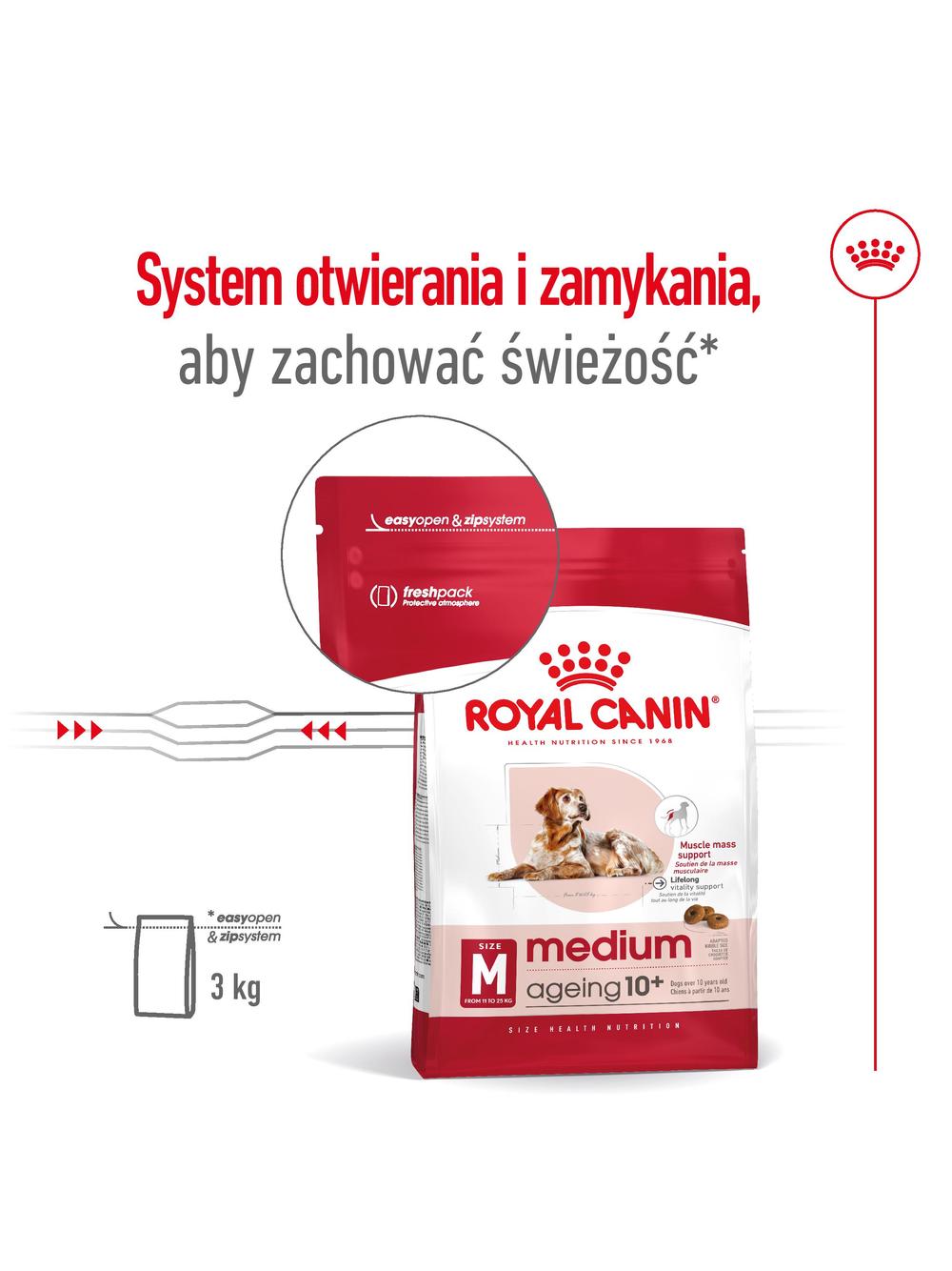 ROYAL CANIN Medium Ageing 10+ 15kg karma sucha dla psów dojrzałych po 10 roku życia, ras średnich