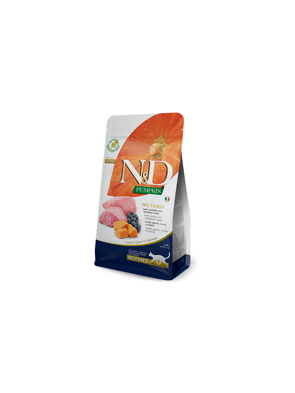 FARMINA N&D Pumpkin Feline Lamb & Blueberry Neutered Adult 300g