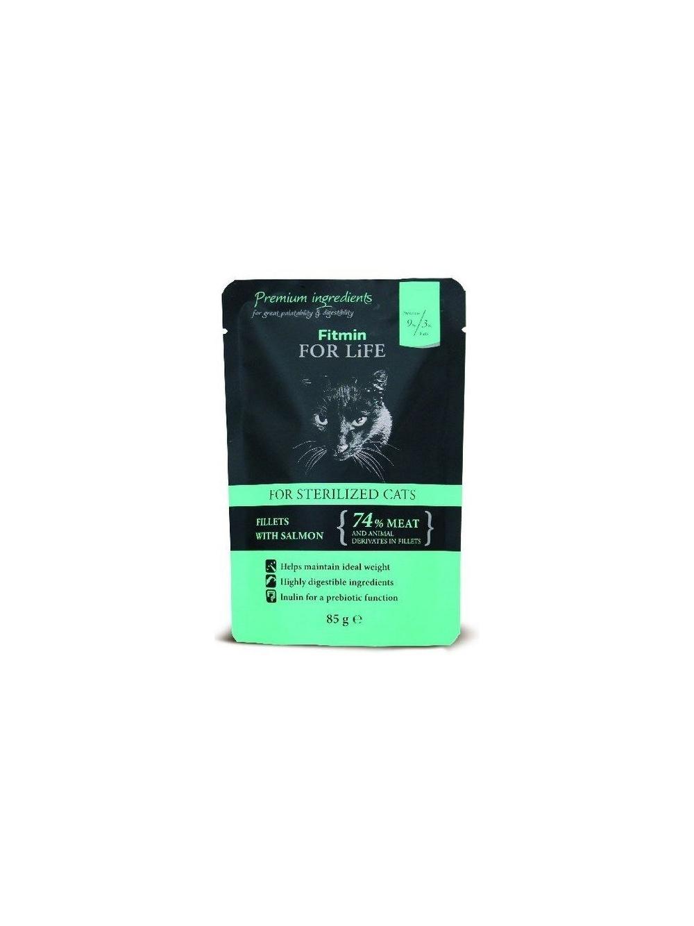 Fitmin Cat For Life Sterilized Salmon 14x85g