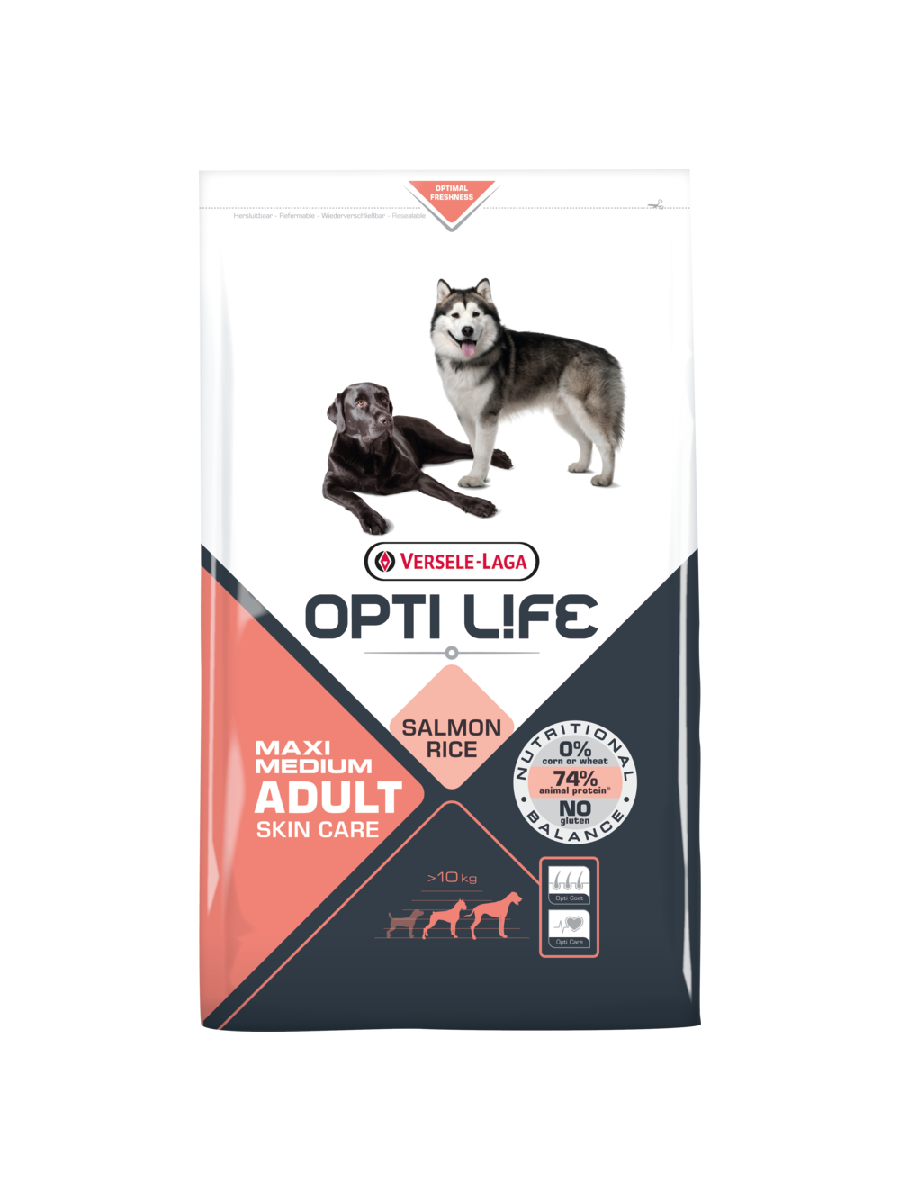 VERSELE-LAGA Opti Life Adult Skin Care Medium&Maxi 12,5kg + niespodzianka dla psa GRATIS!