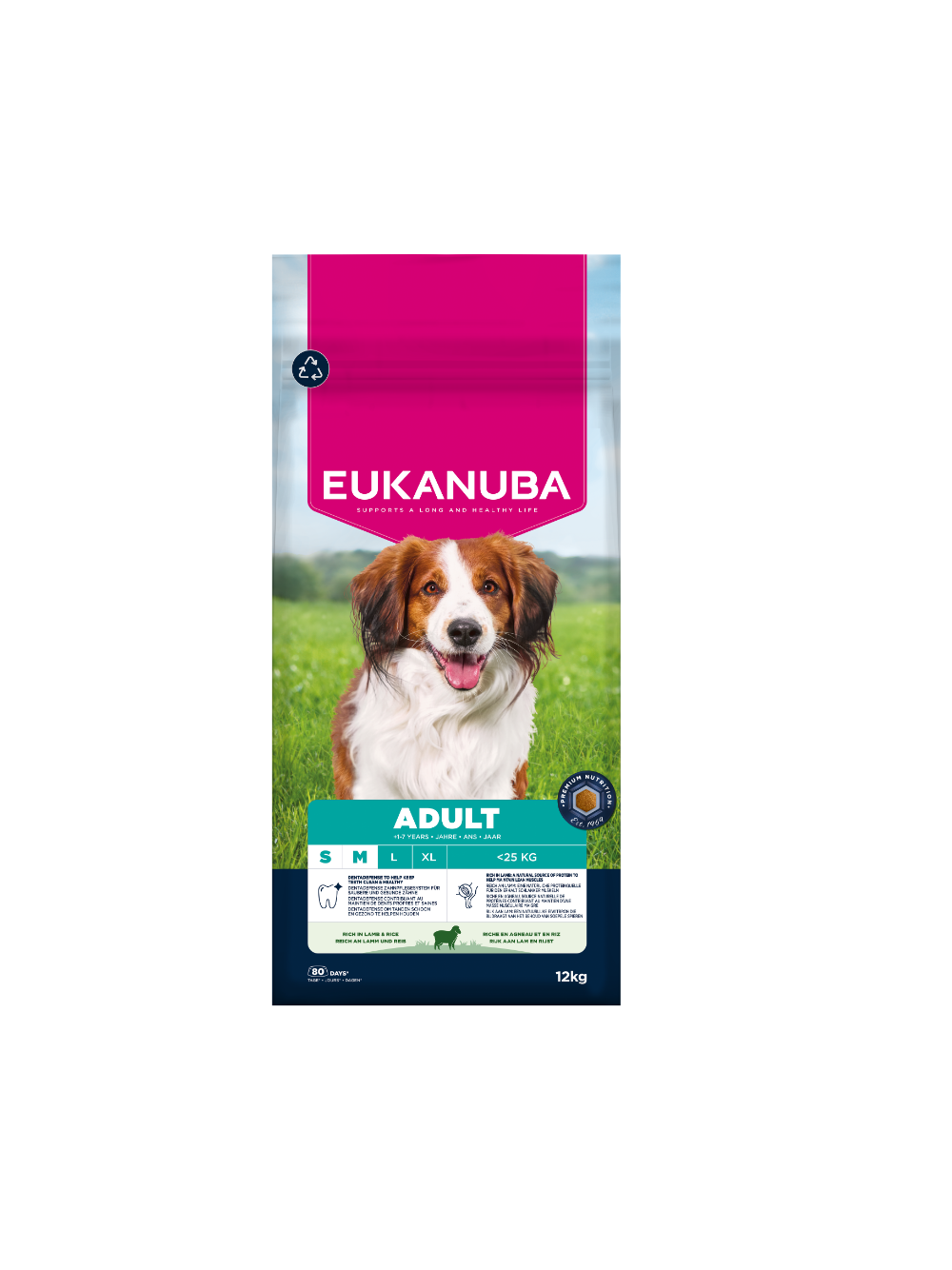EUKANUBA Adult Small&Medium Breed Rich In Lamb & Rice 12kg