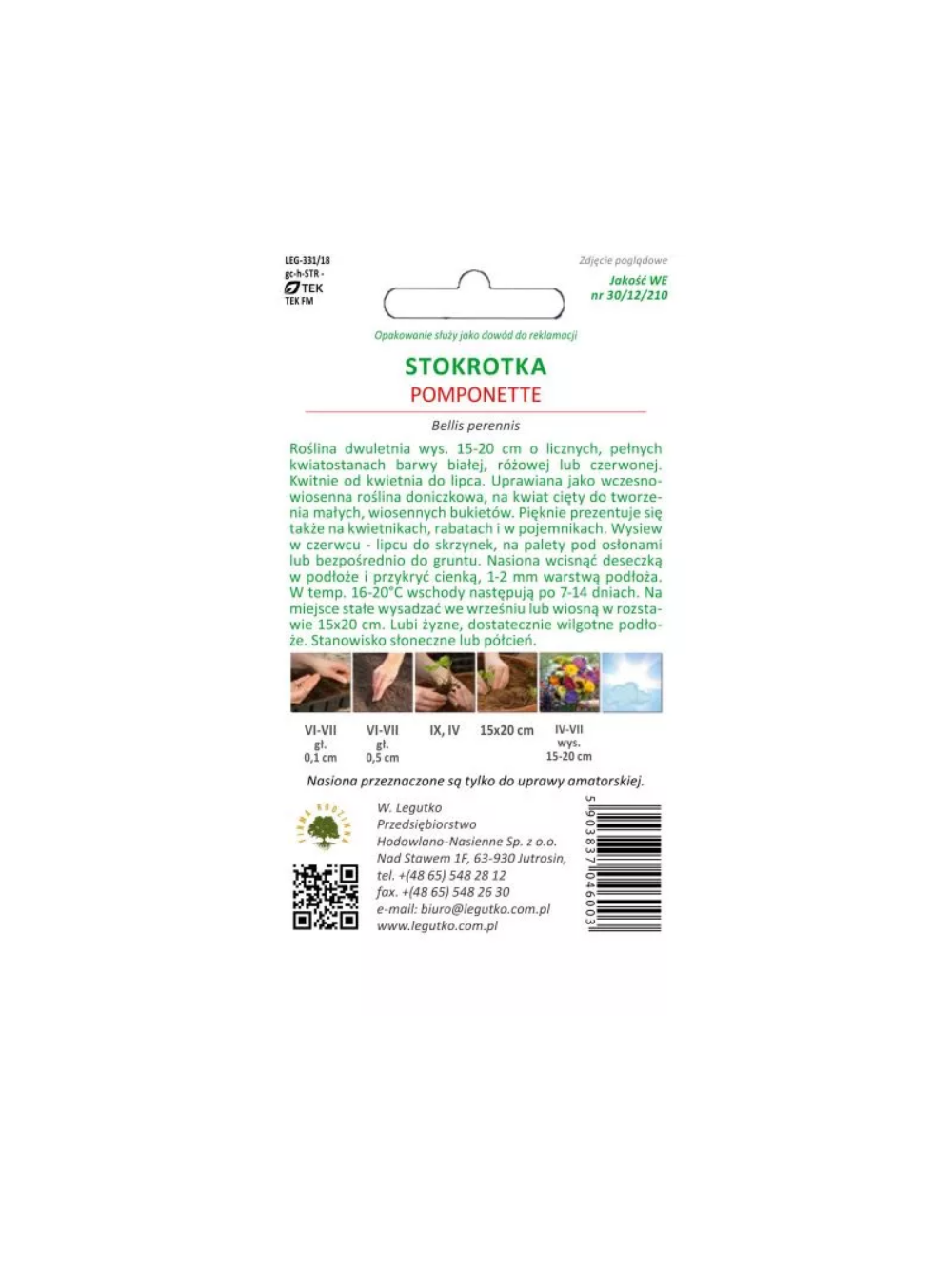 Stokrotka pospolita Pomponette - mieszanka