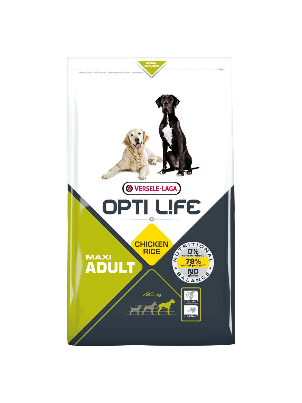 VERSELE-LAGA Opti Life Adult Maxi 12,5kg - z kurczakiem - dla dużych ras + niespodzianka dla psa GRATIS!