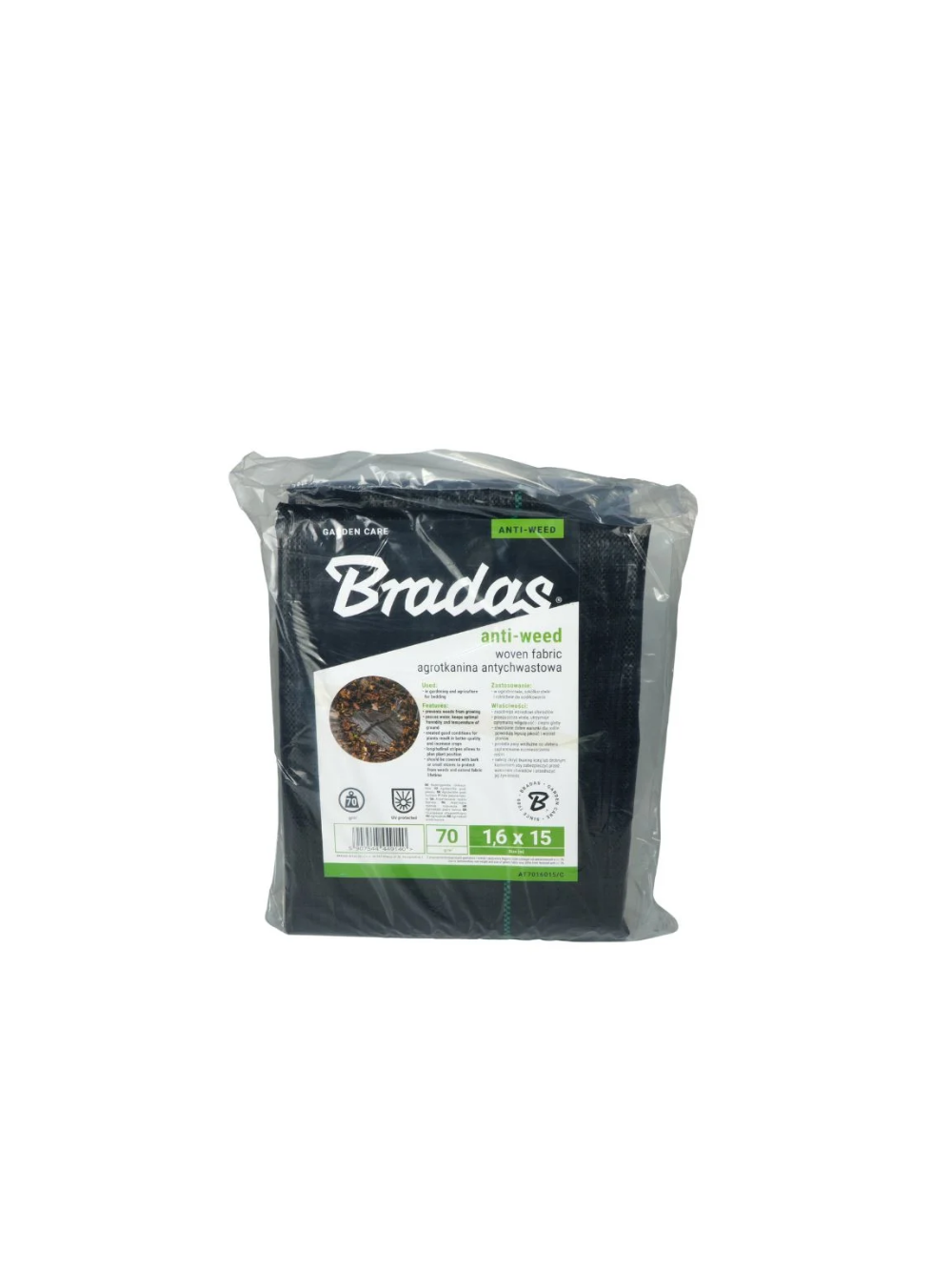 Agrotkanina PP czarna UV, 70g, 1,6 x 15m