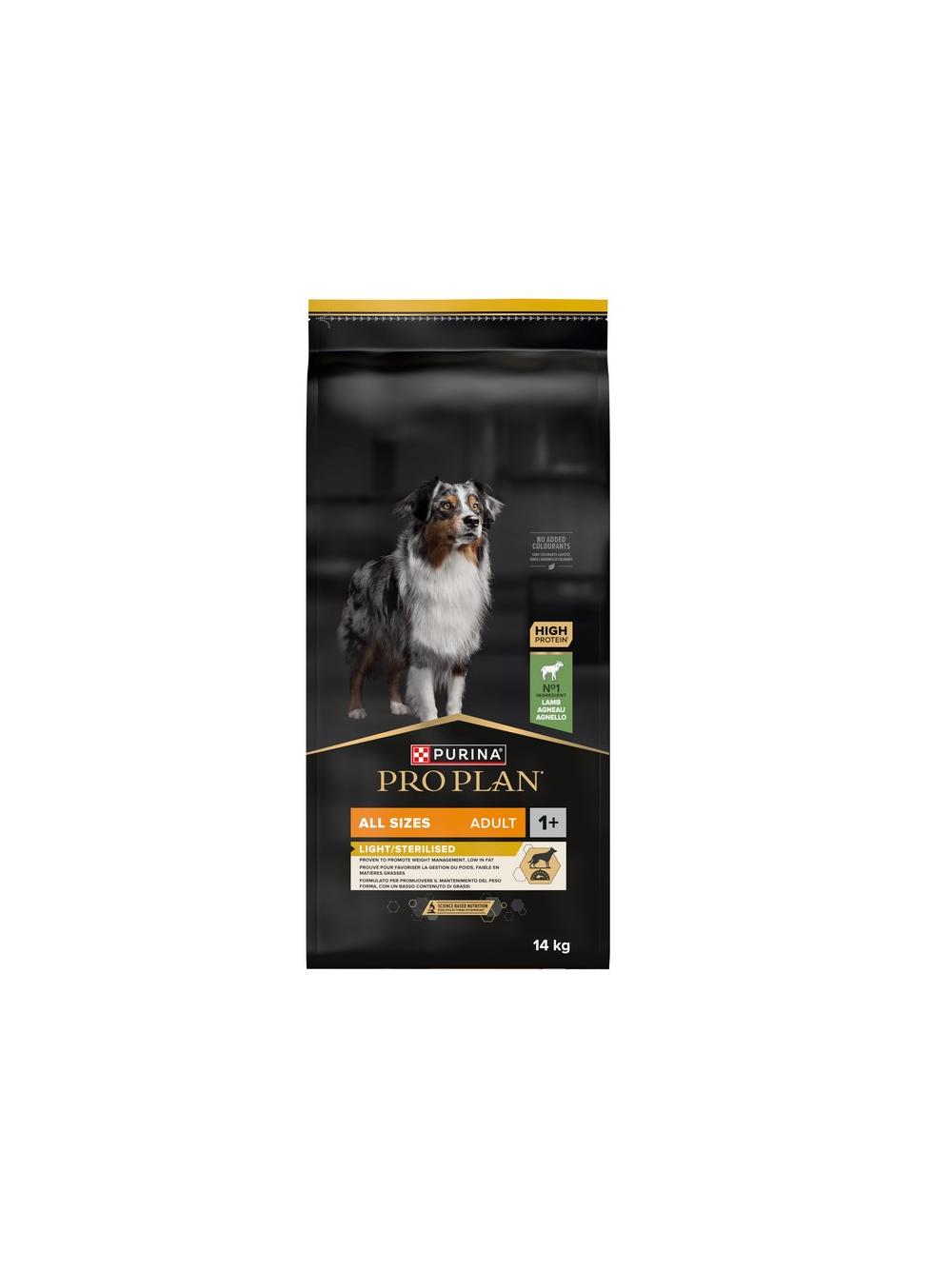 PRO PLAN Light Sterilised All Sizes Adult Karma dla psów bogata w jagnięcinę 14kg