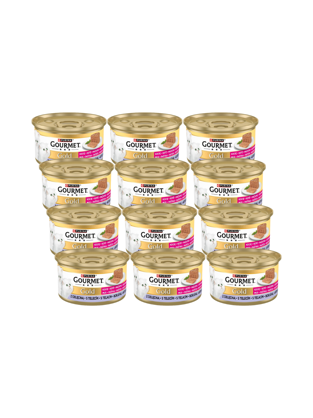 Purina Gourmet Gold Kitten mus z cielęciną 12x85g