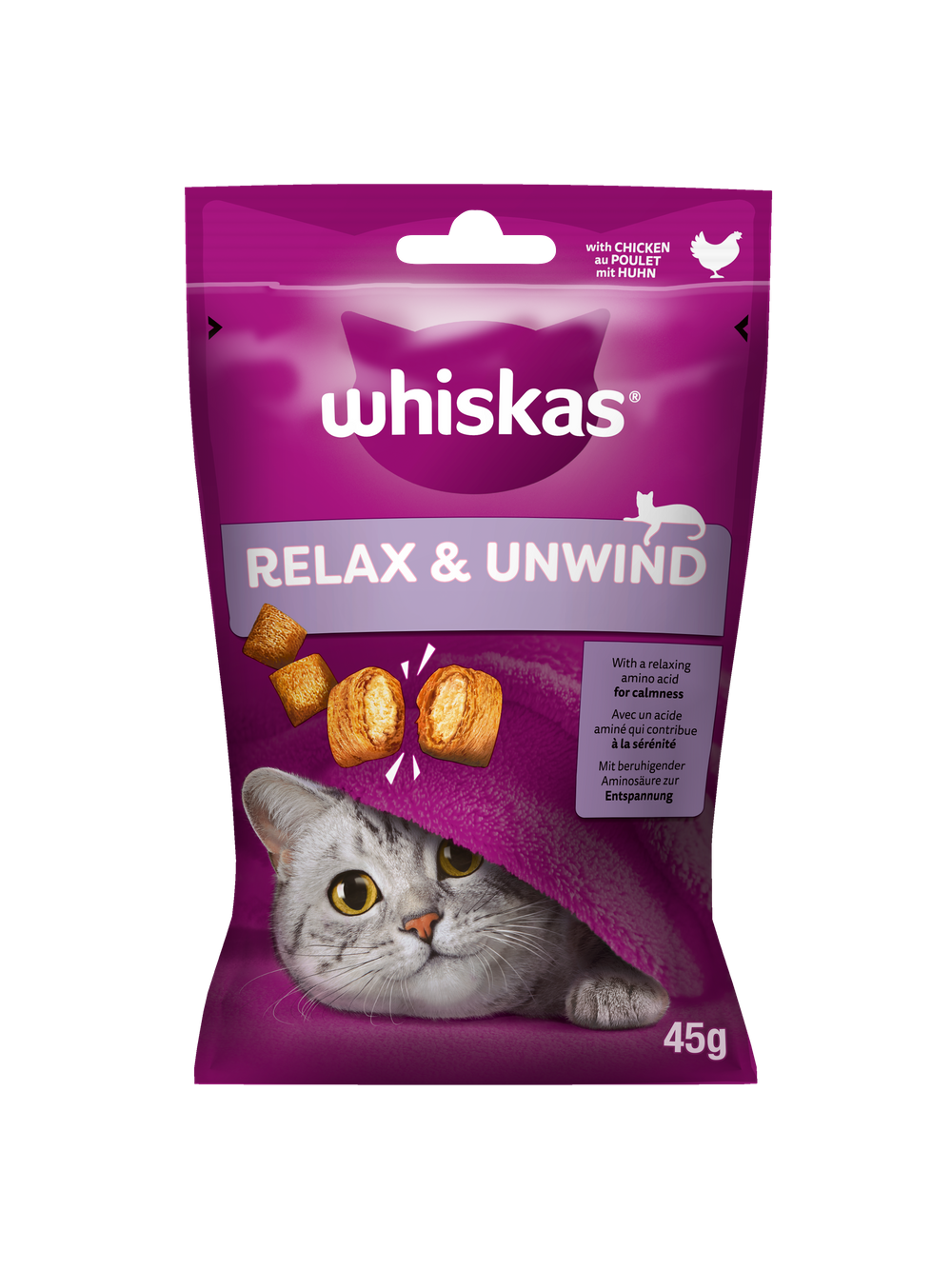 WHISKAS Relaks i Odprężenie 45g - przysmak dla kota, z kurczakiem