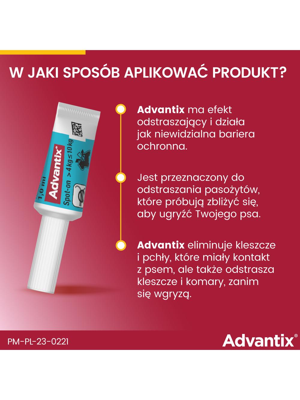 Advantix dla psów 4-10kg (pipeta 1ml)