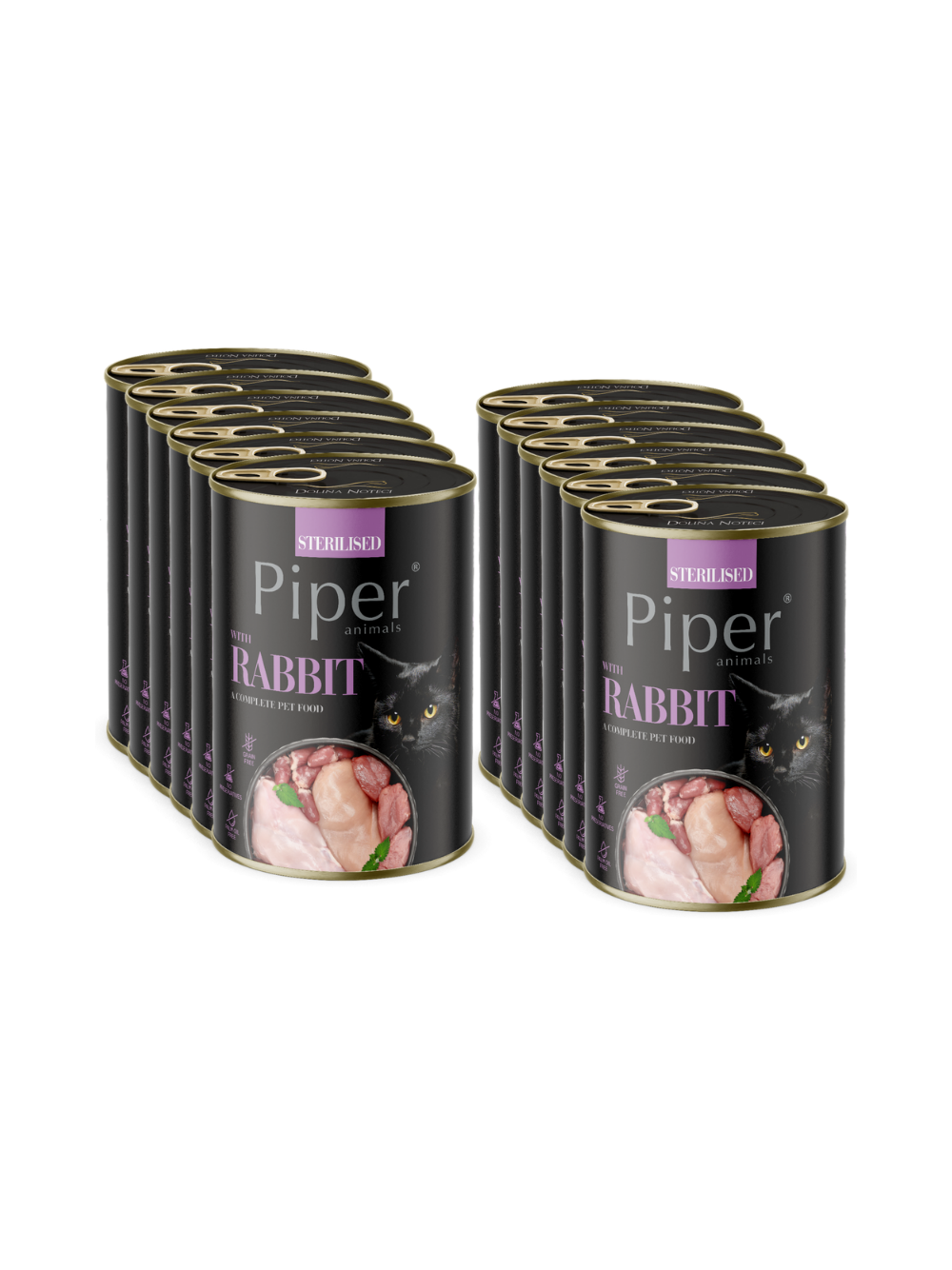 DOLINA NOTECI Piper dla kotów sterilizowanych z królikiem 12x400g
