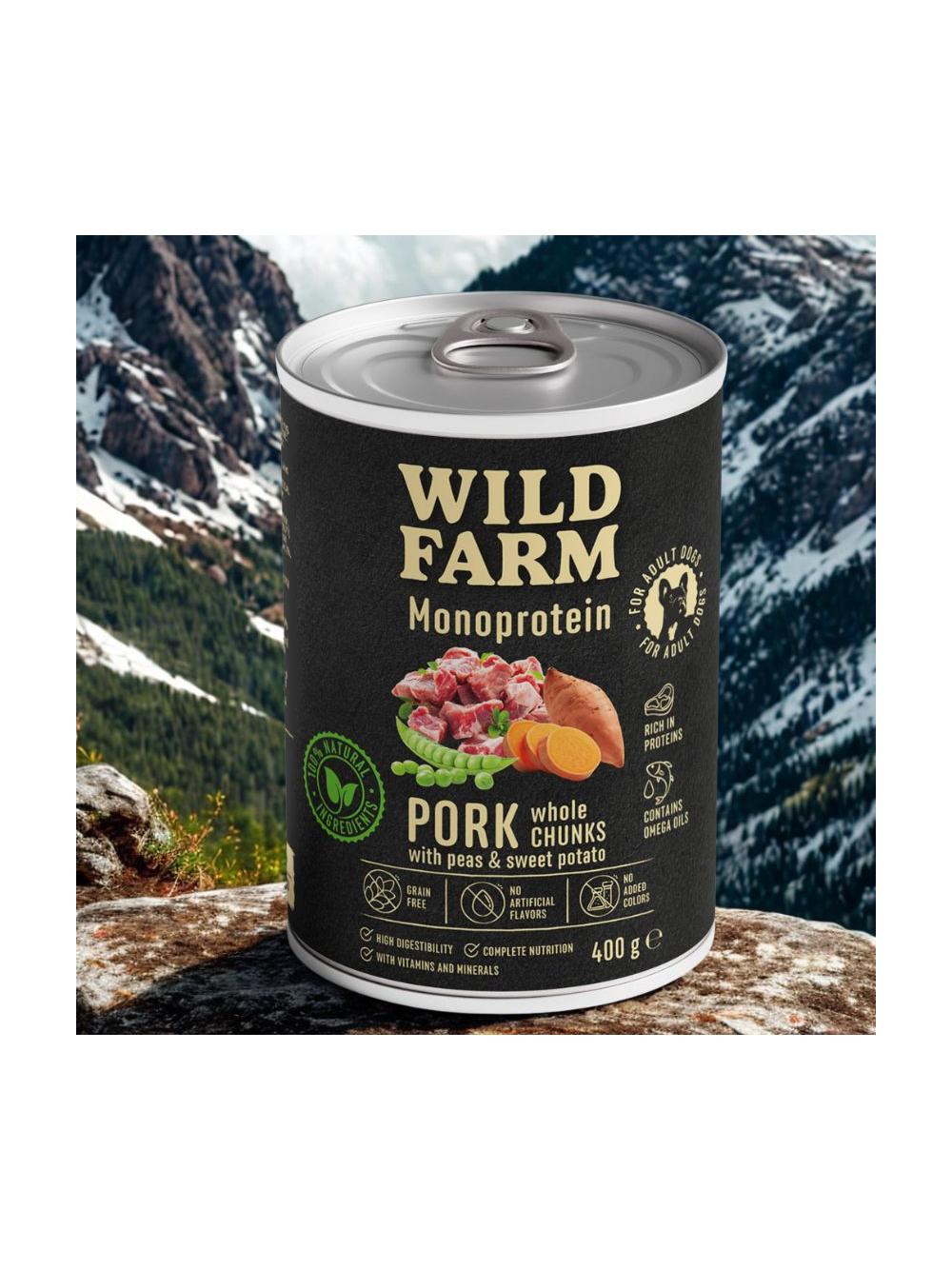 WILD FARM Monoprotein Pork 400g hipoalergiczna karma dla psa