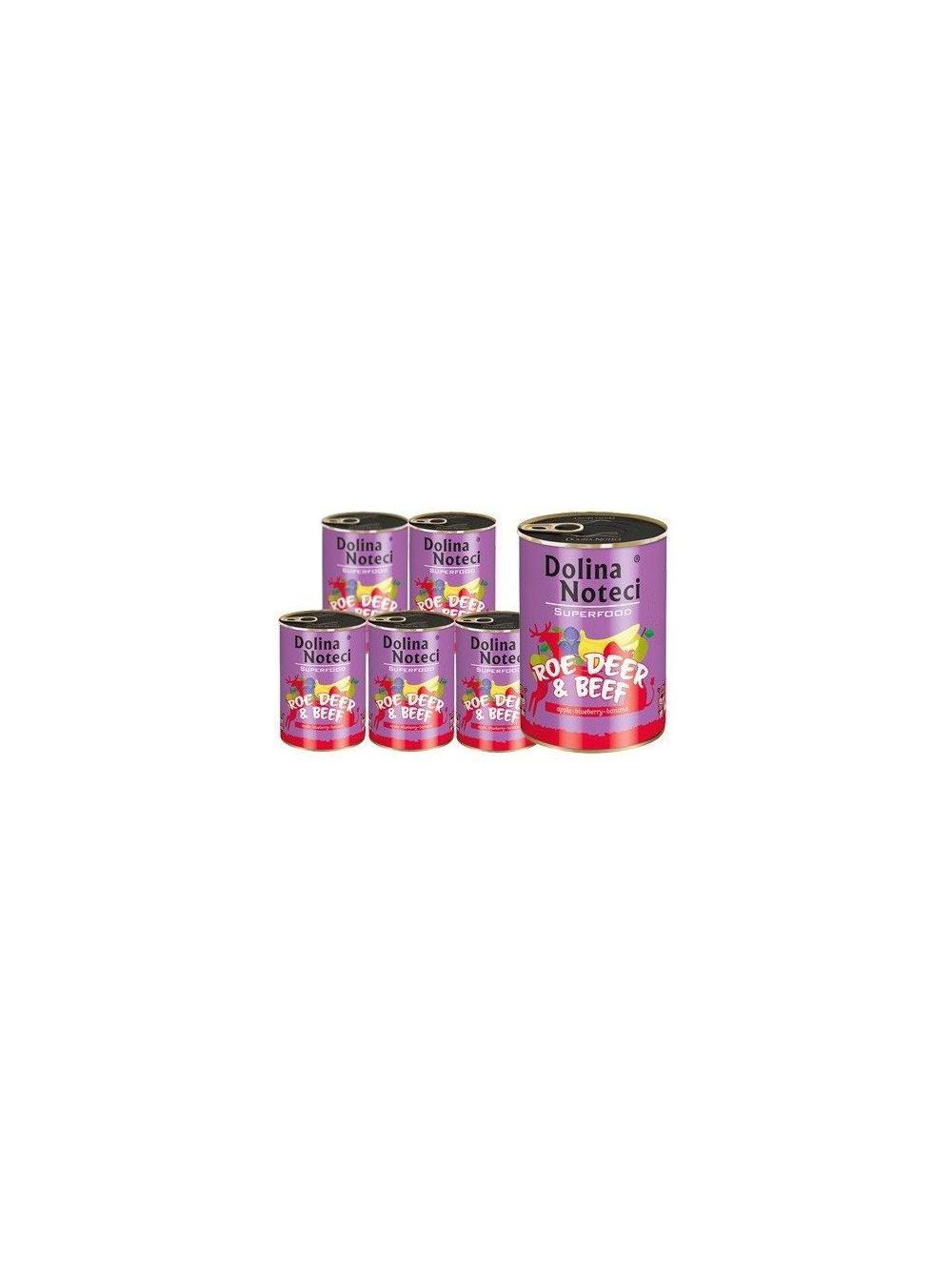 DOLINA NOTECI PREMIUM SUPERFOOD sarna i wołowina 6x800g