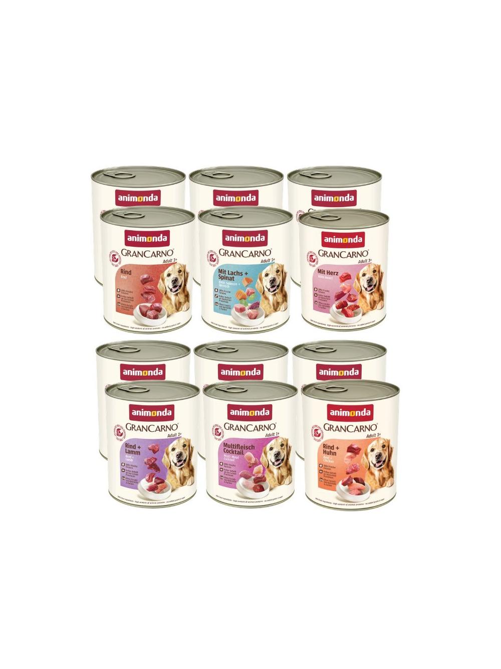 ANIMONDA Grancarno Adult Dog Mix Smaków 12x800g