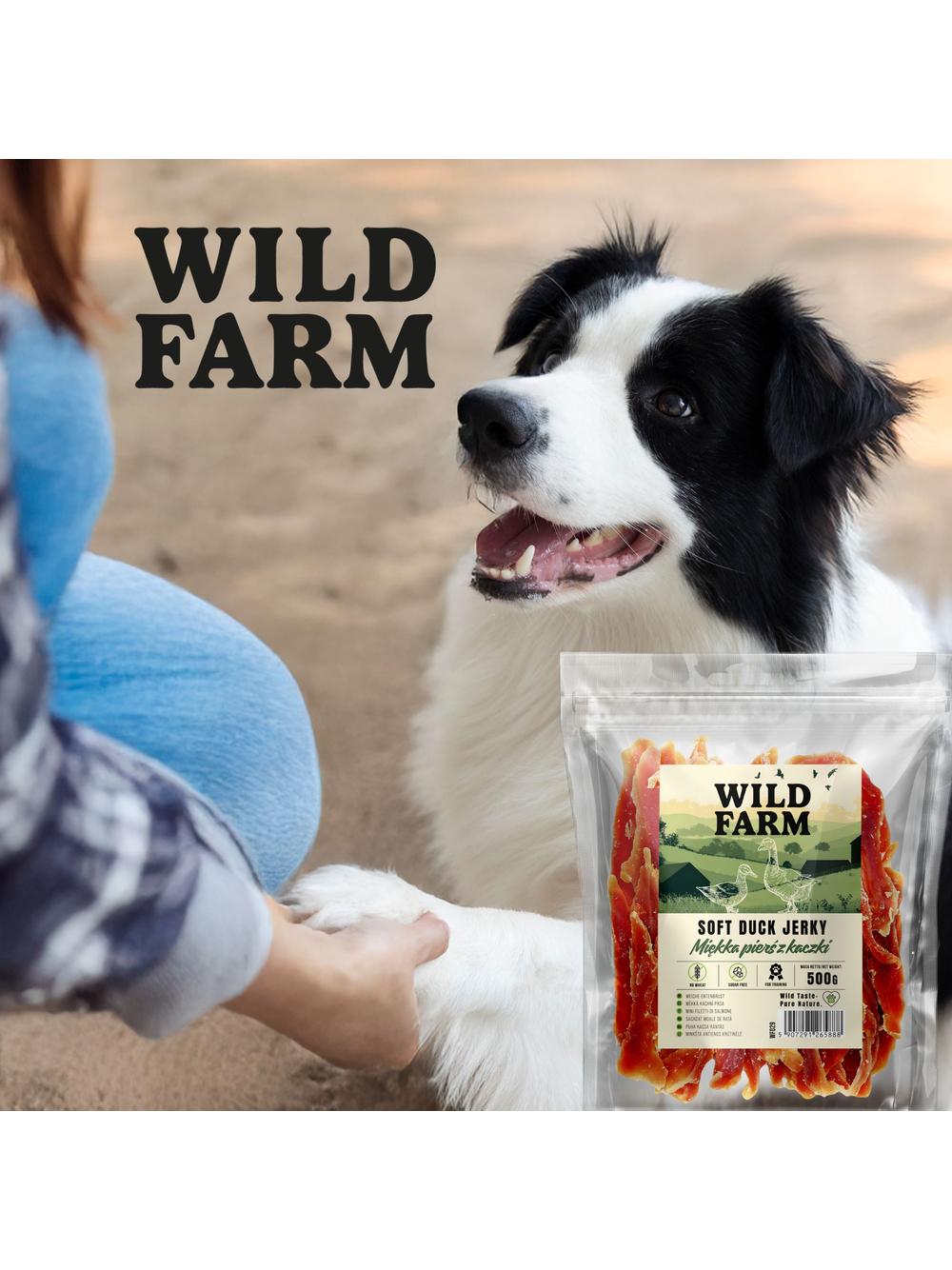 WILD FARM miękka pierś z kaczki 500g przysmak dla psa