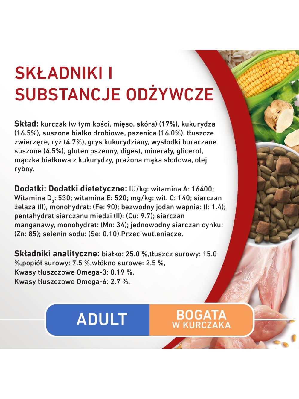 PURINA ONE Adult Medium/Maxi Karma dla dorosłych psów bogata w kurczaka z ryżem 2x12 kg