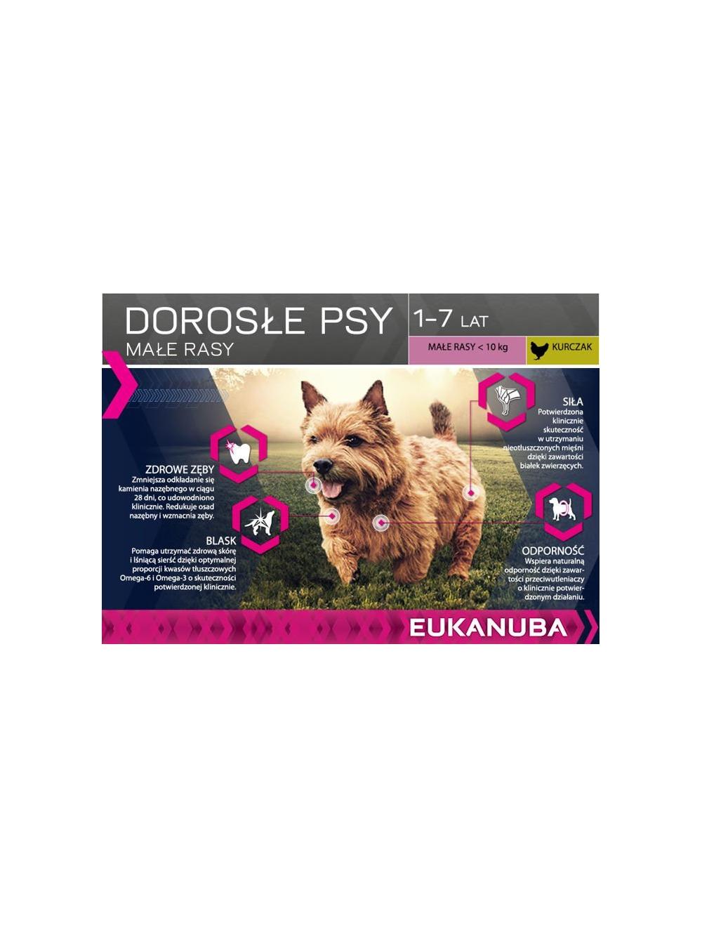 Eukanuba adult small breed chicken 15kg + niespodzianka dla psa GRATIS!