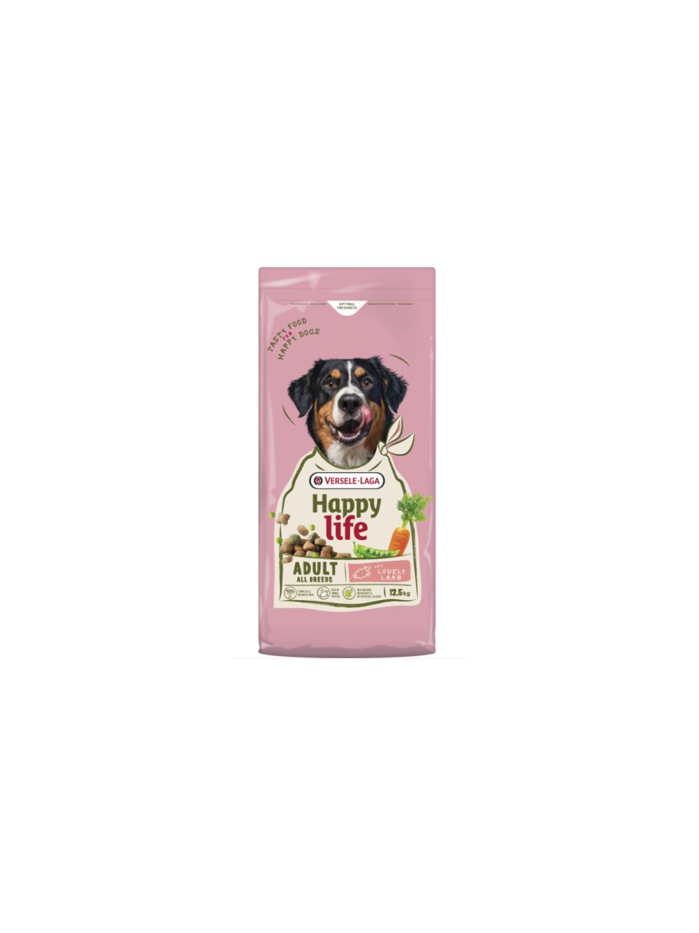 VERSELE-LAGA Happy Life Adult with Lamb 12,5kg - karma dla dorosłych, dużych psów z jagnięciną
