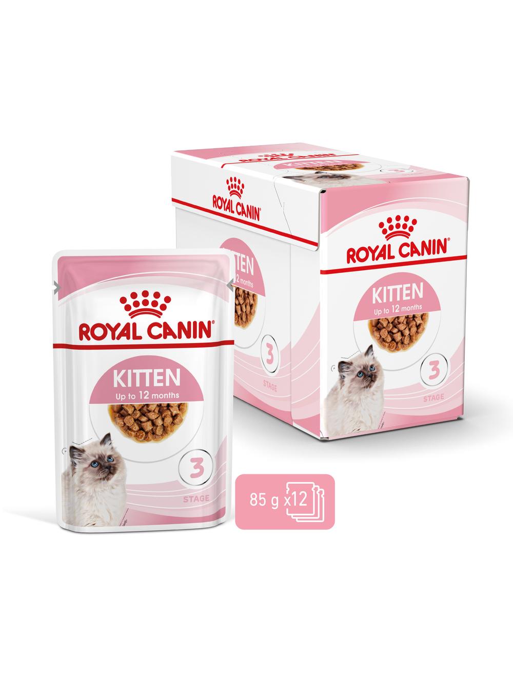 ROYAL CANIN Kitten Instinctive w sosie 12x85g karma mokra w sosie dla kociąt do 12 miesiąca życia +  NIESPODZIANKA DLA KOTA GRATIS!!