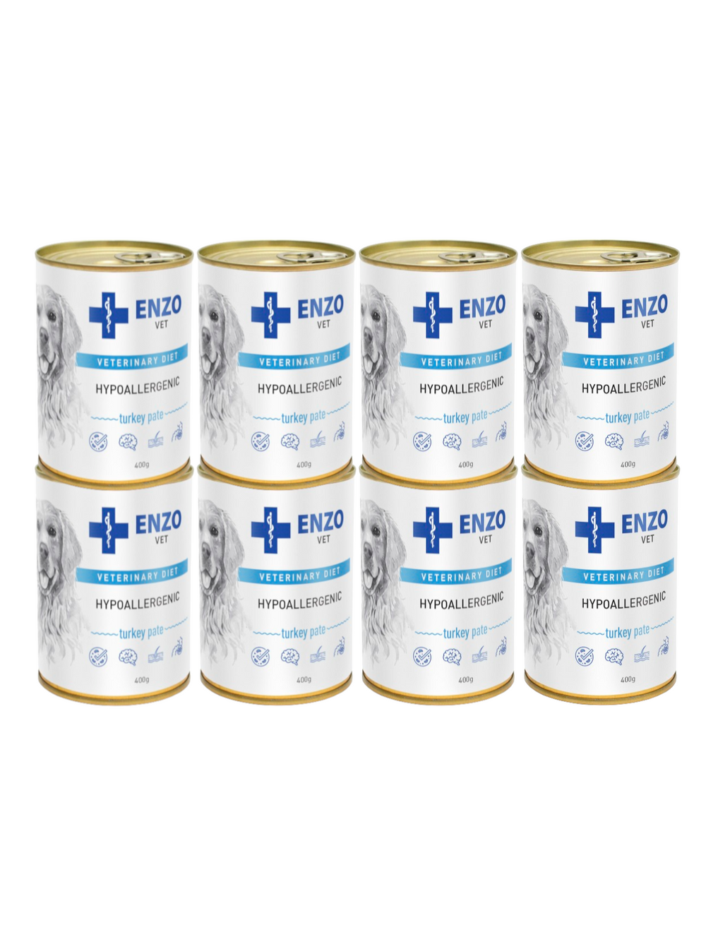 ENZO VET Hypoallergenic dieta hypoallergiczna z indykiem dla psów 8x400g