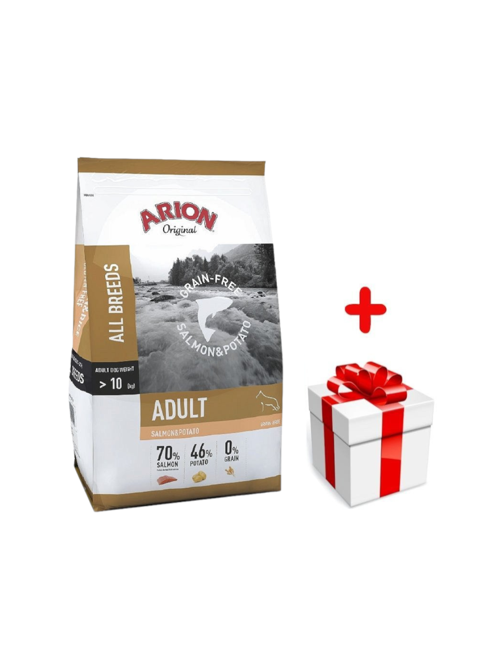 Arion Original Grain-Free Adult Salmon & Potato - Łosoś z ziemniakami 12 kg + niespodzianka dla psa GRATIS!