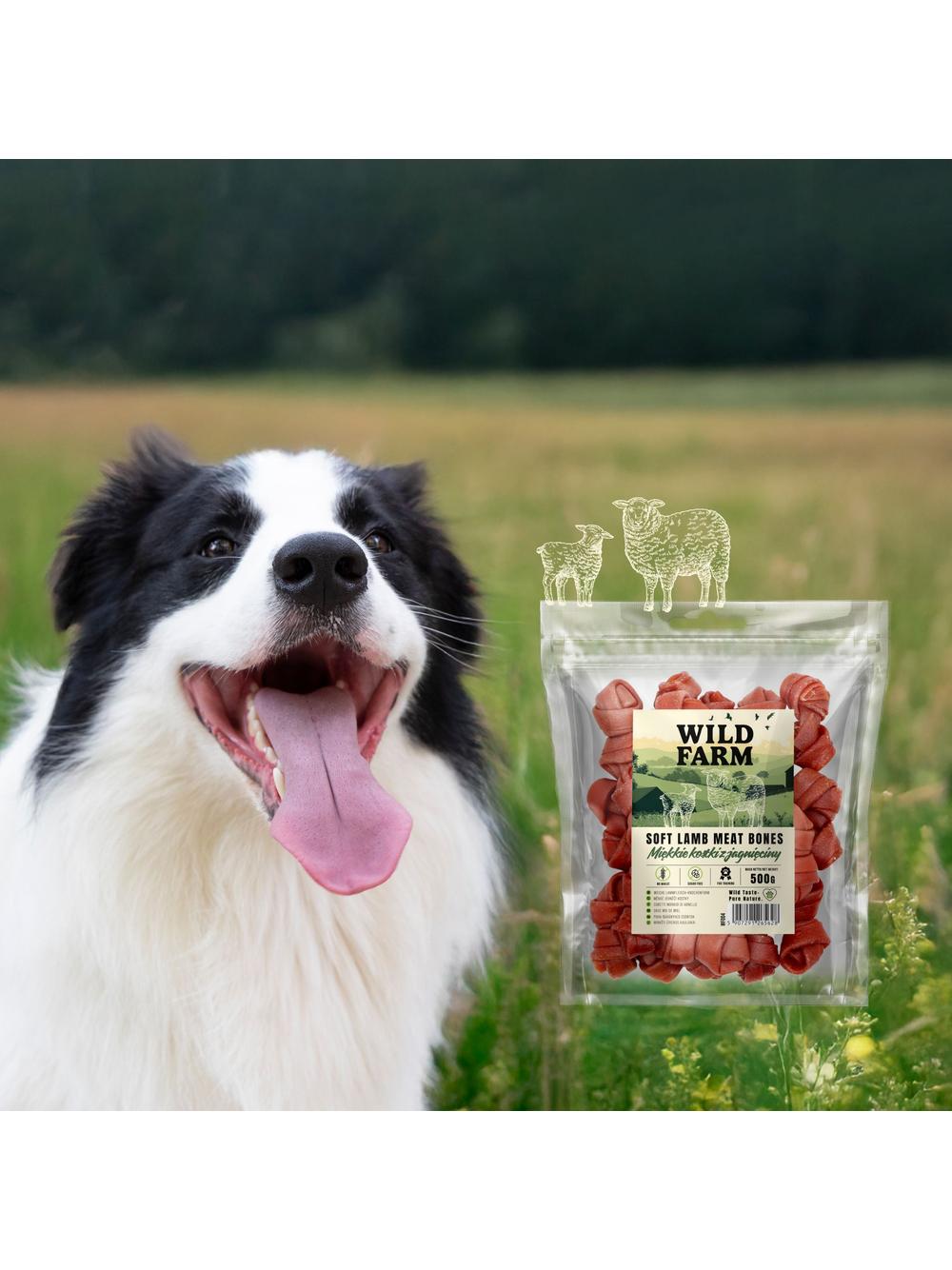 WILD FARM Miękkie kostki z jagnięciny 500g przysmak dla psa