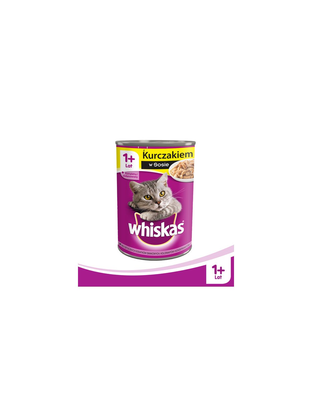 WHISKAS Adult puszka 24x400 g - mokra karma dla dorosłego kota, kawałki z kurczakiem w sosie