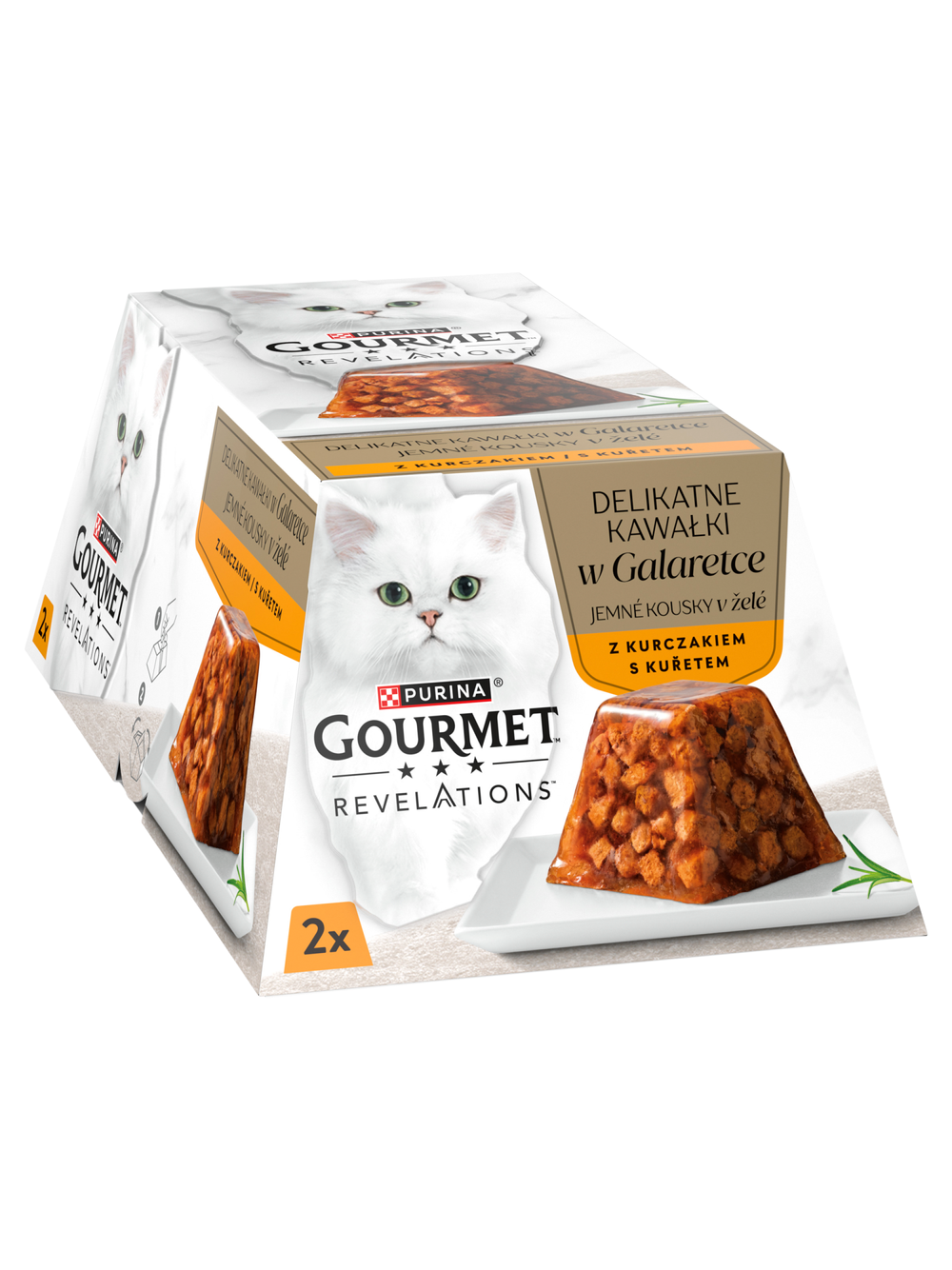 GOURMET Revelations Delikatne Kawałki w Galaretce z Kurczakiem 4x57g (2x2x57g)