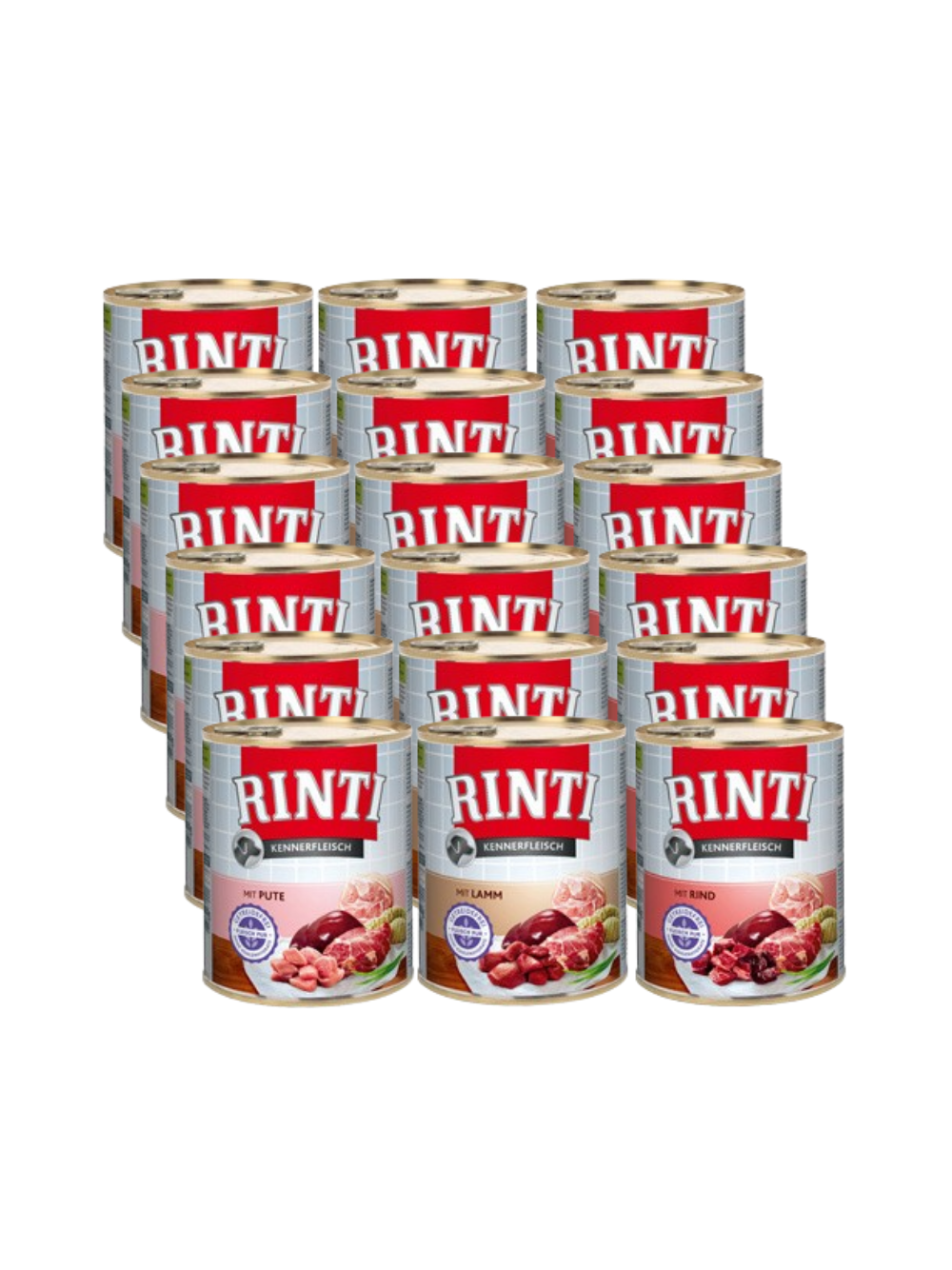Rinti Kennerfleisch karma mokra dla psa Mix Smaków 18x800g