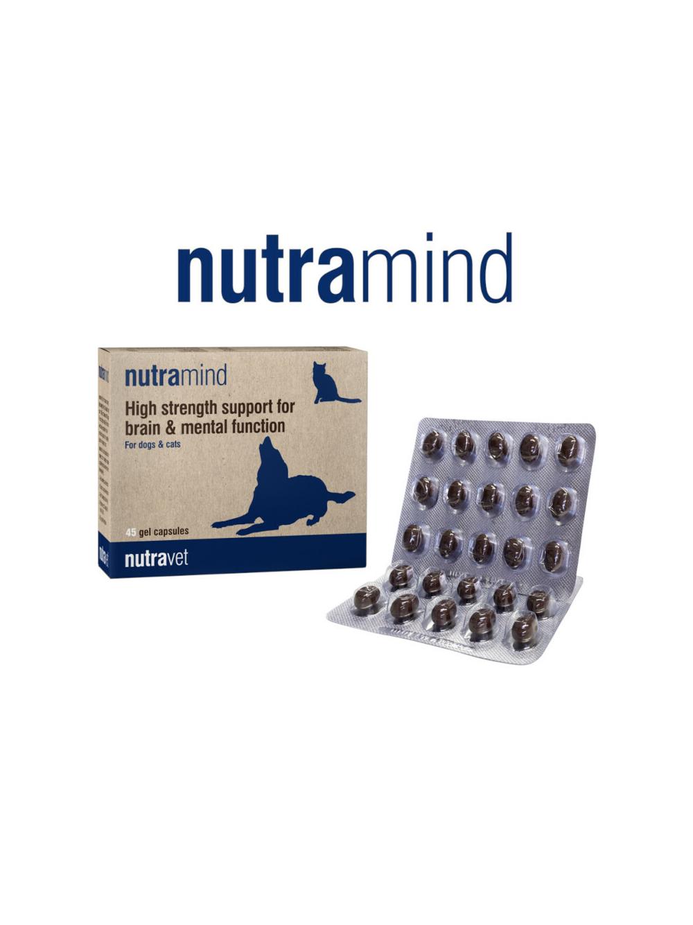 NUTRAVET Nutramind For Dogs & Cats 45kaps- Naturalne wsparcie funkcjonowania mózgu, treningu i procesu uczenia się
